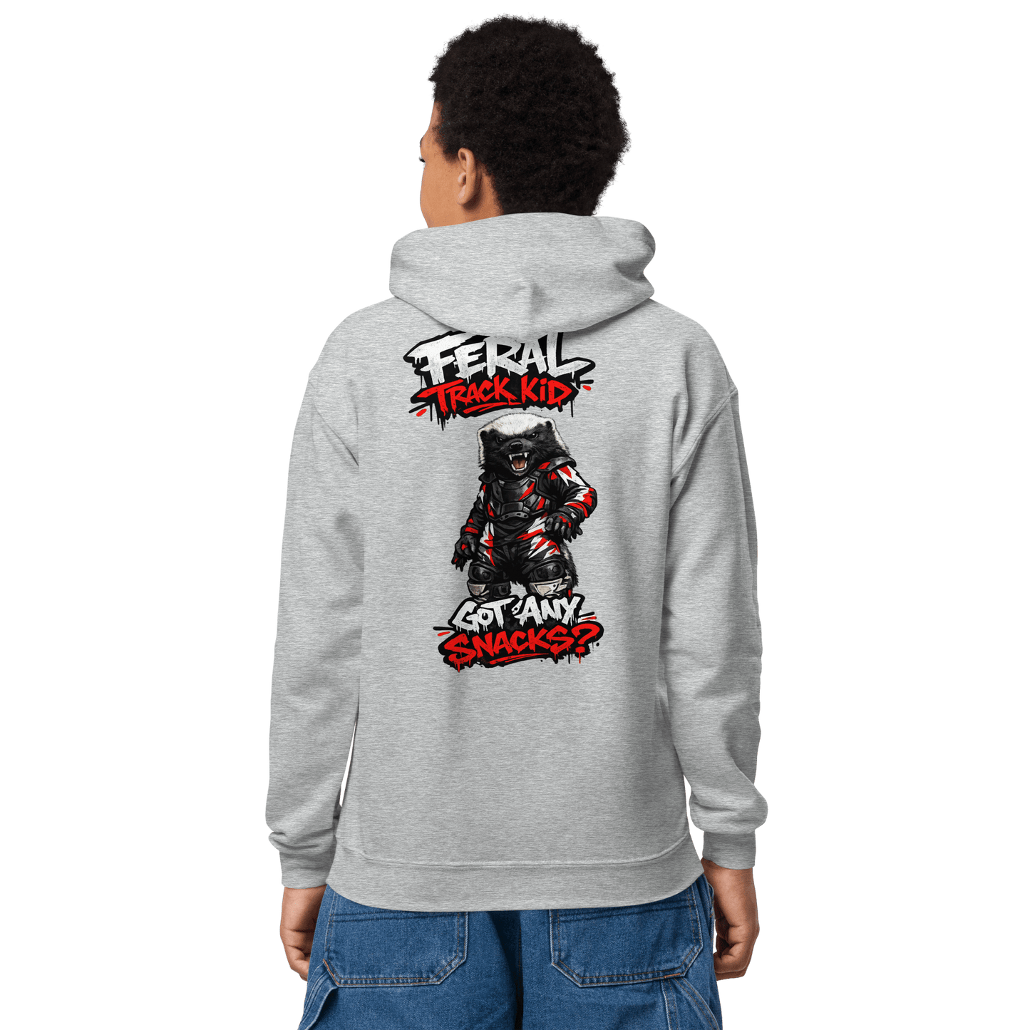 Feral Badger Hoodie Sport Grey - Kirik Motorsports