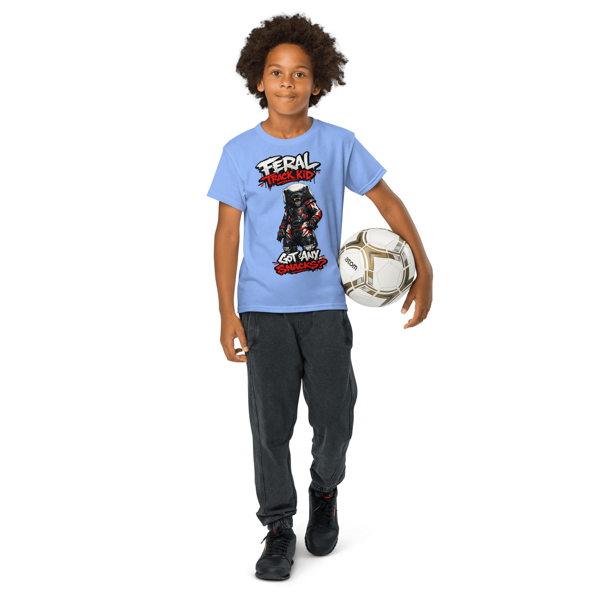 Feral Badger Tee Carolina Blue - Kirik Motorsports