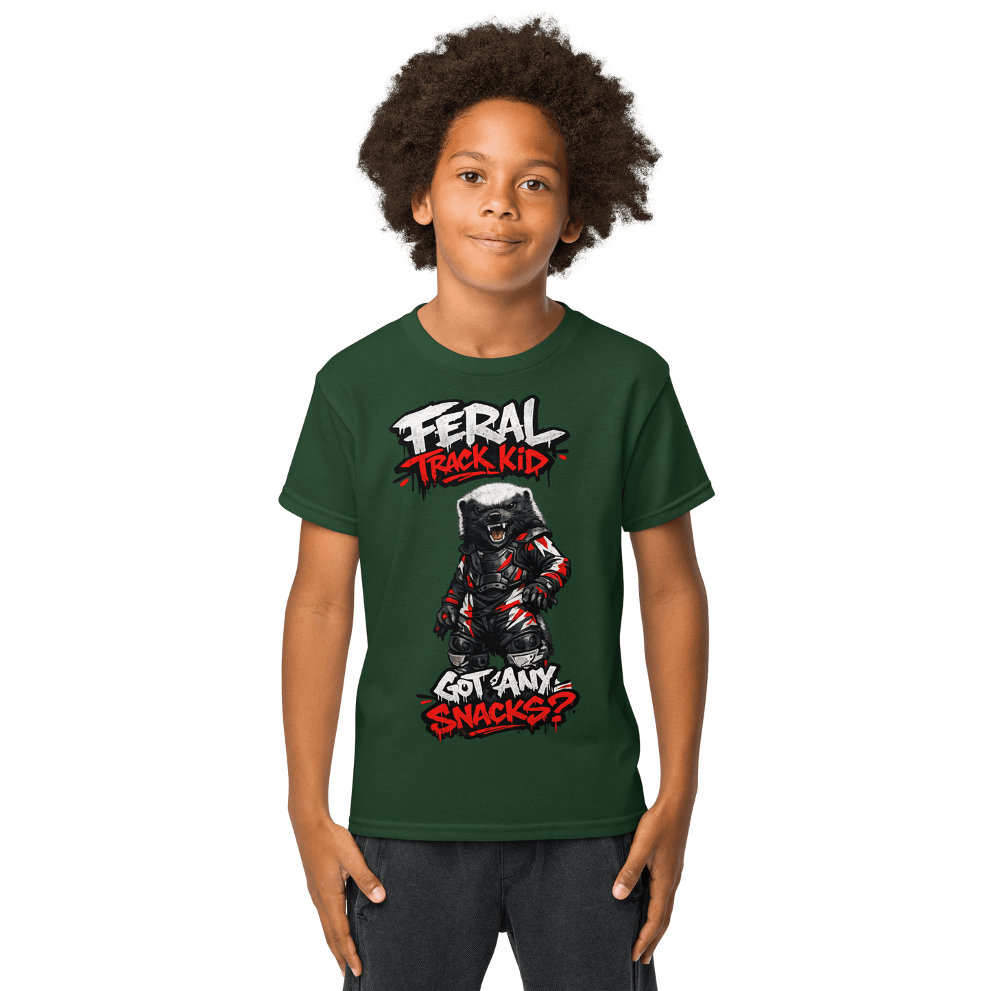 Feral Badger Tee Forest Green - Kirik Motorsports