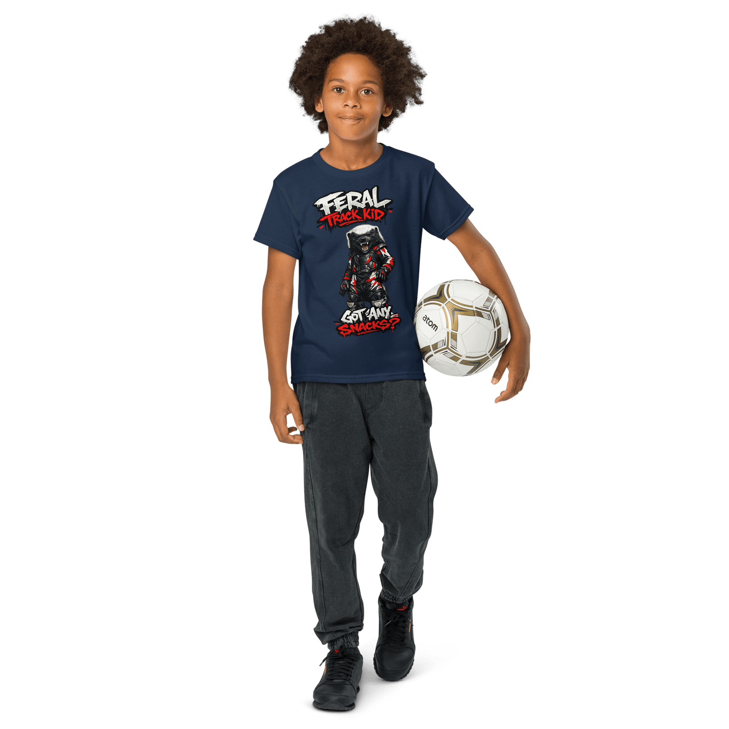 Feral Badger Tee Navy - Kirik Motorsports