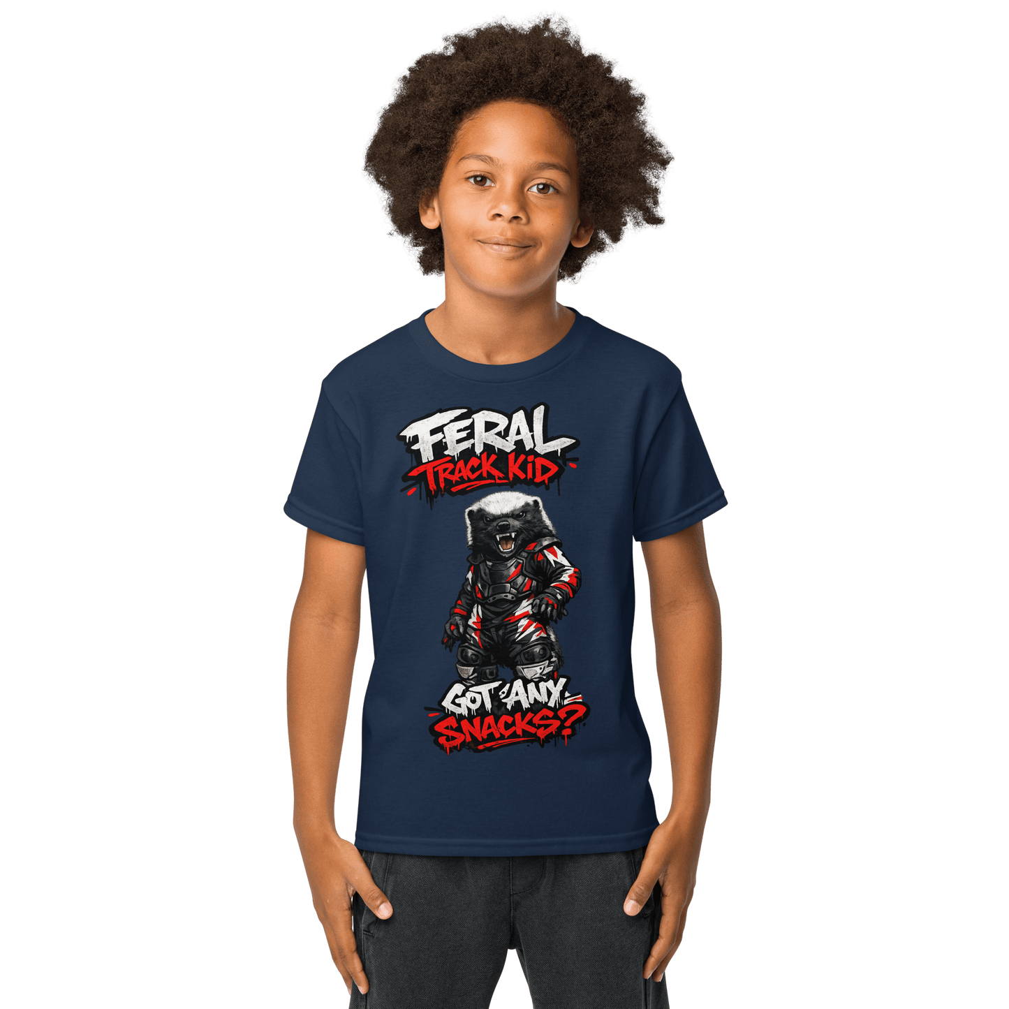 Feral Badger Tee Navy - Kirik Motorsports