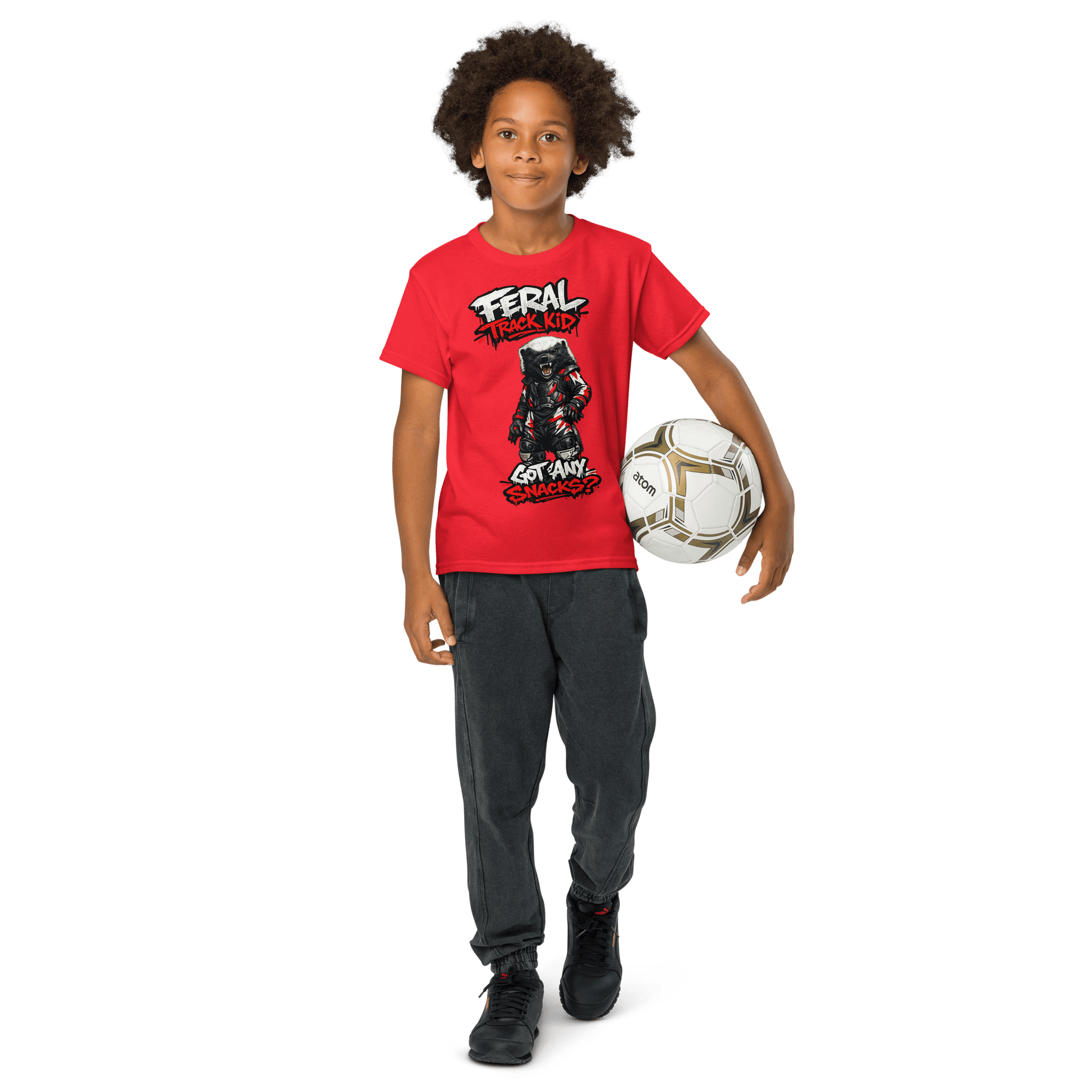 Feral Badger Tee Red - Kirik Motorsports