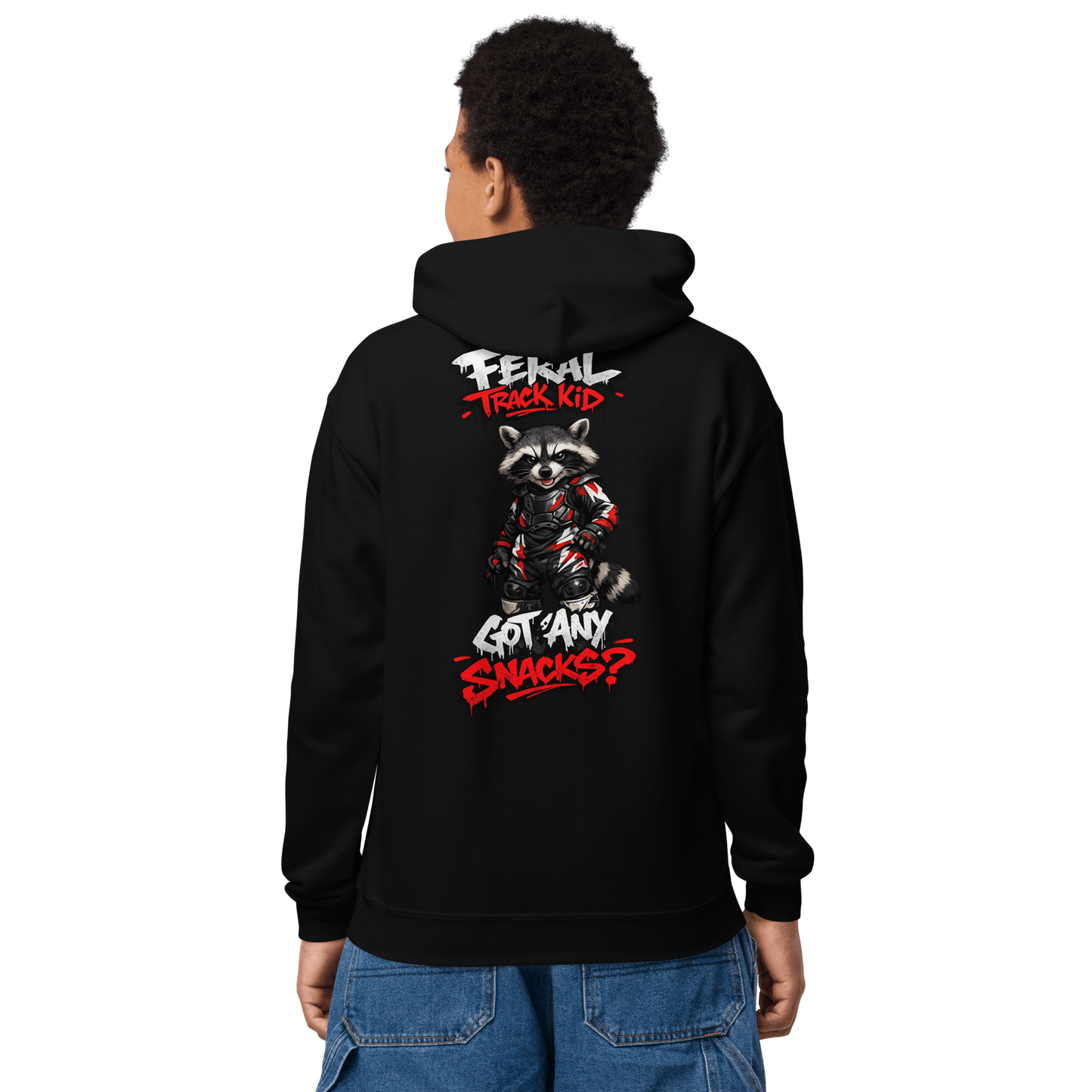 Feral Racoon Hoodie Black - Kirik Motorsports