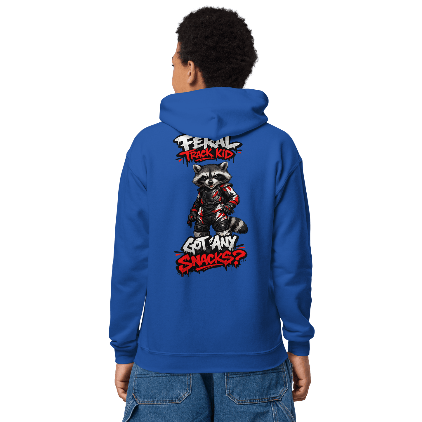 Feral Racoon Hoodie Royal - Kirik Motorsports