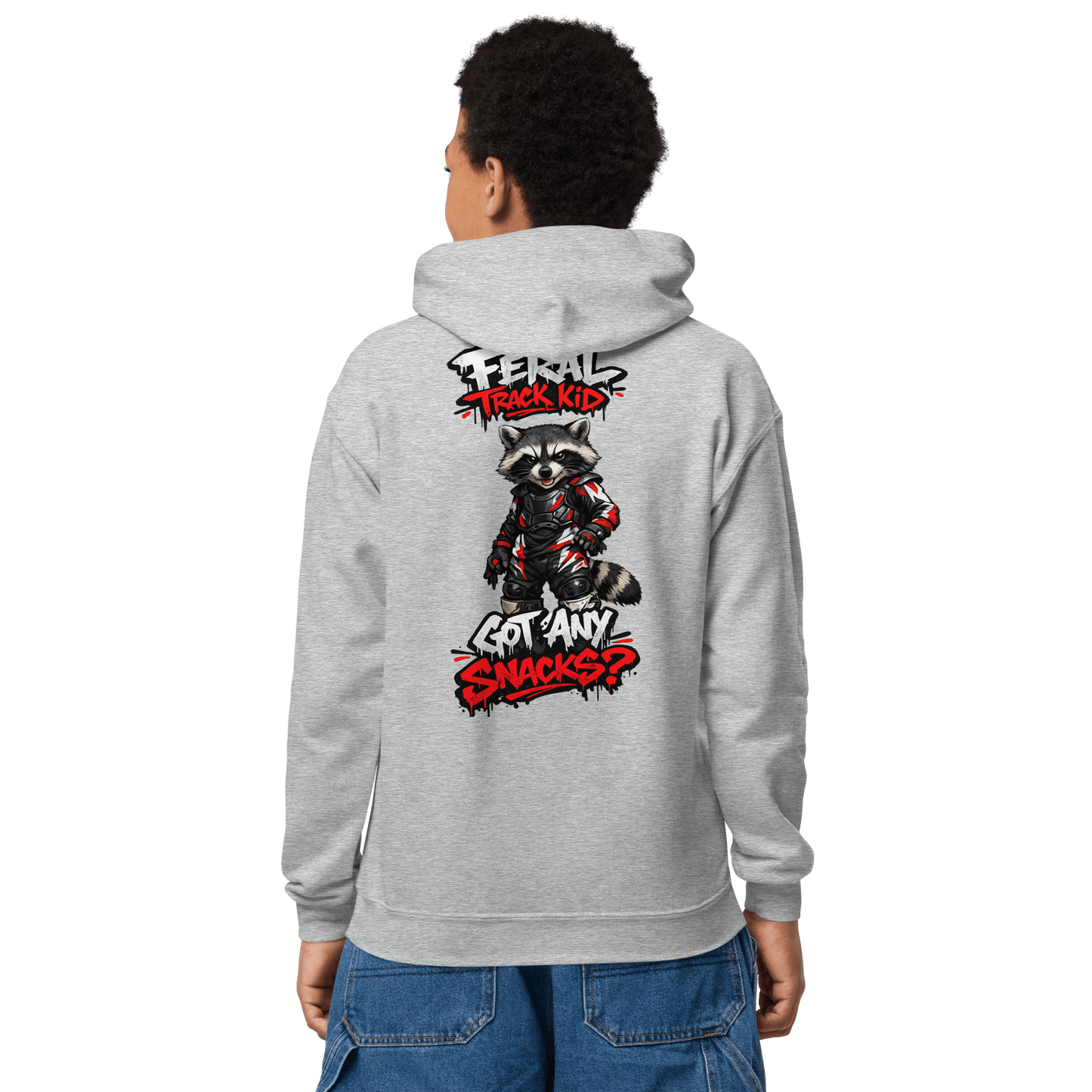 Feral Racoon Hoodie Sport Grey - Kirik Motorsports