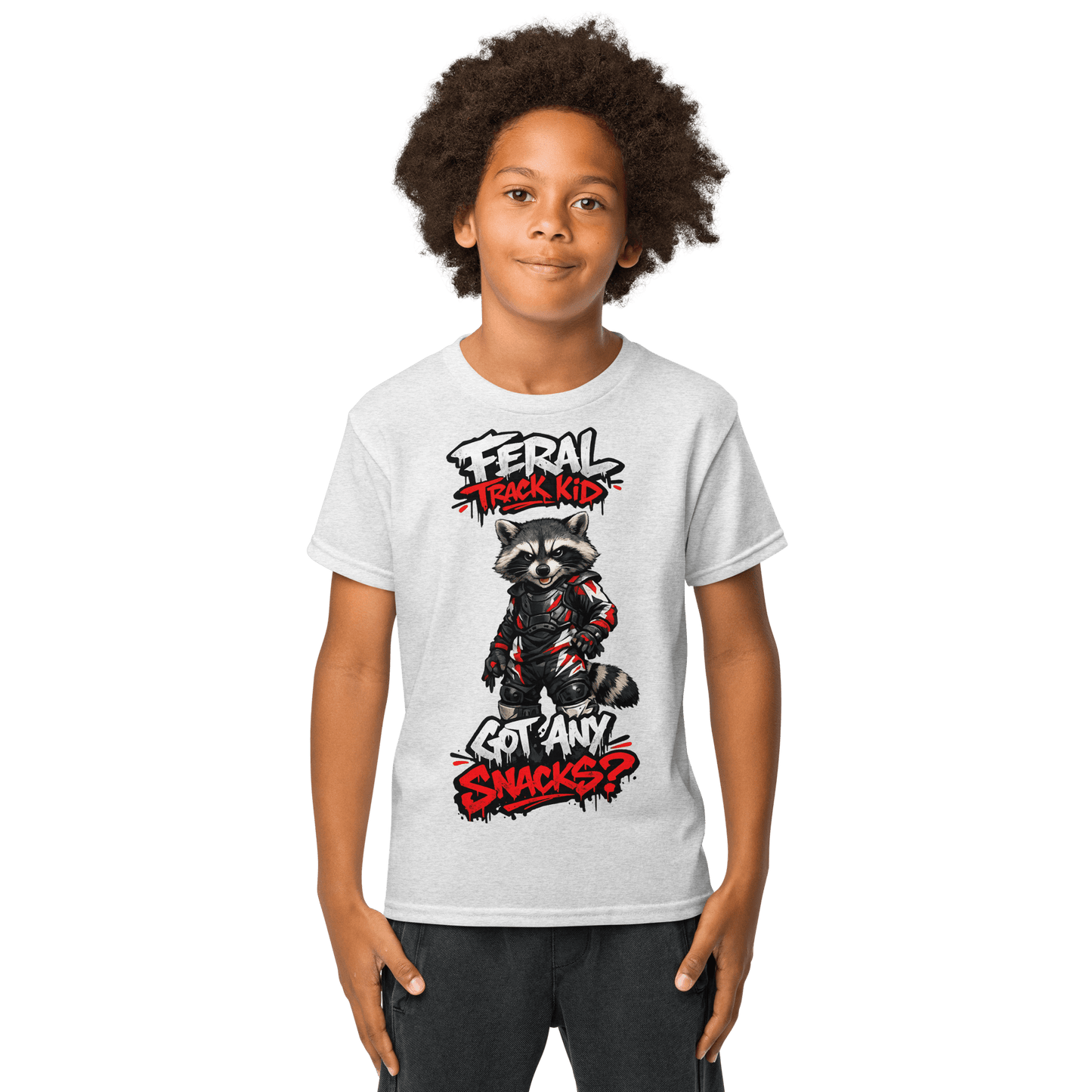 Feral Racoon Tee Ash - Kirik Motorsports