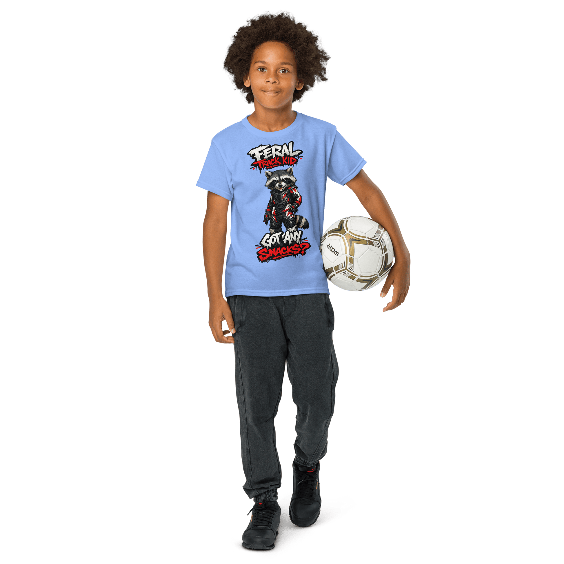 Feral Racoon Tee Carolina Blue - Kirik Motorsports