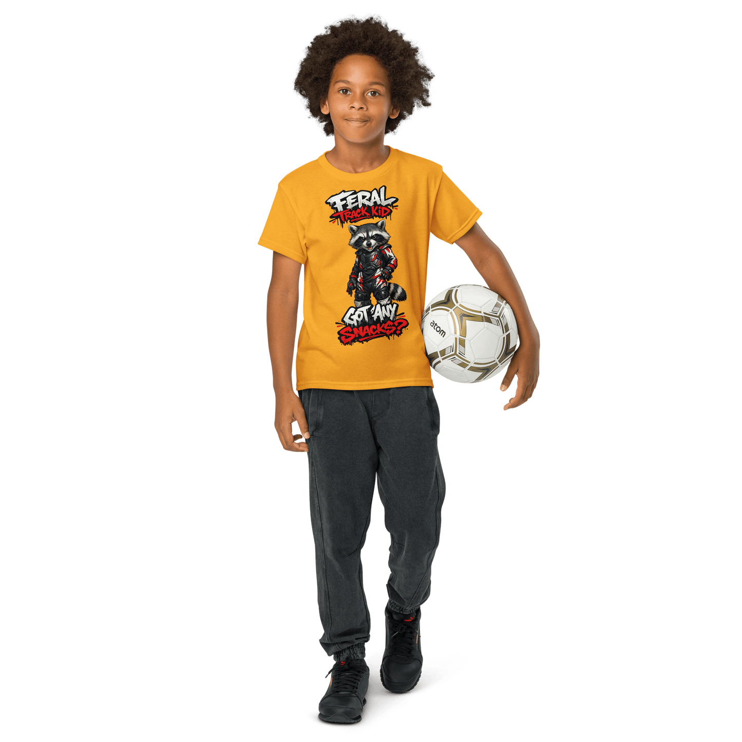 Feral Racoon Tee Gold - Kirik Motorsports