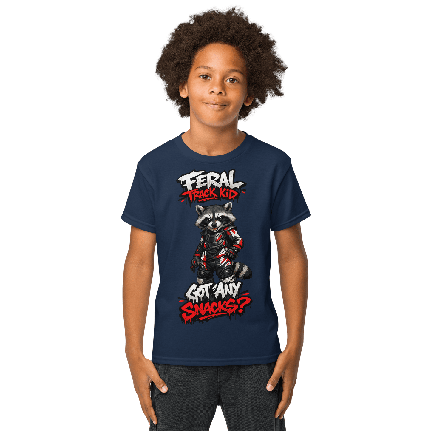 Feral Racoon Tee Navy - Kirik Motorsports