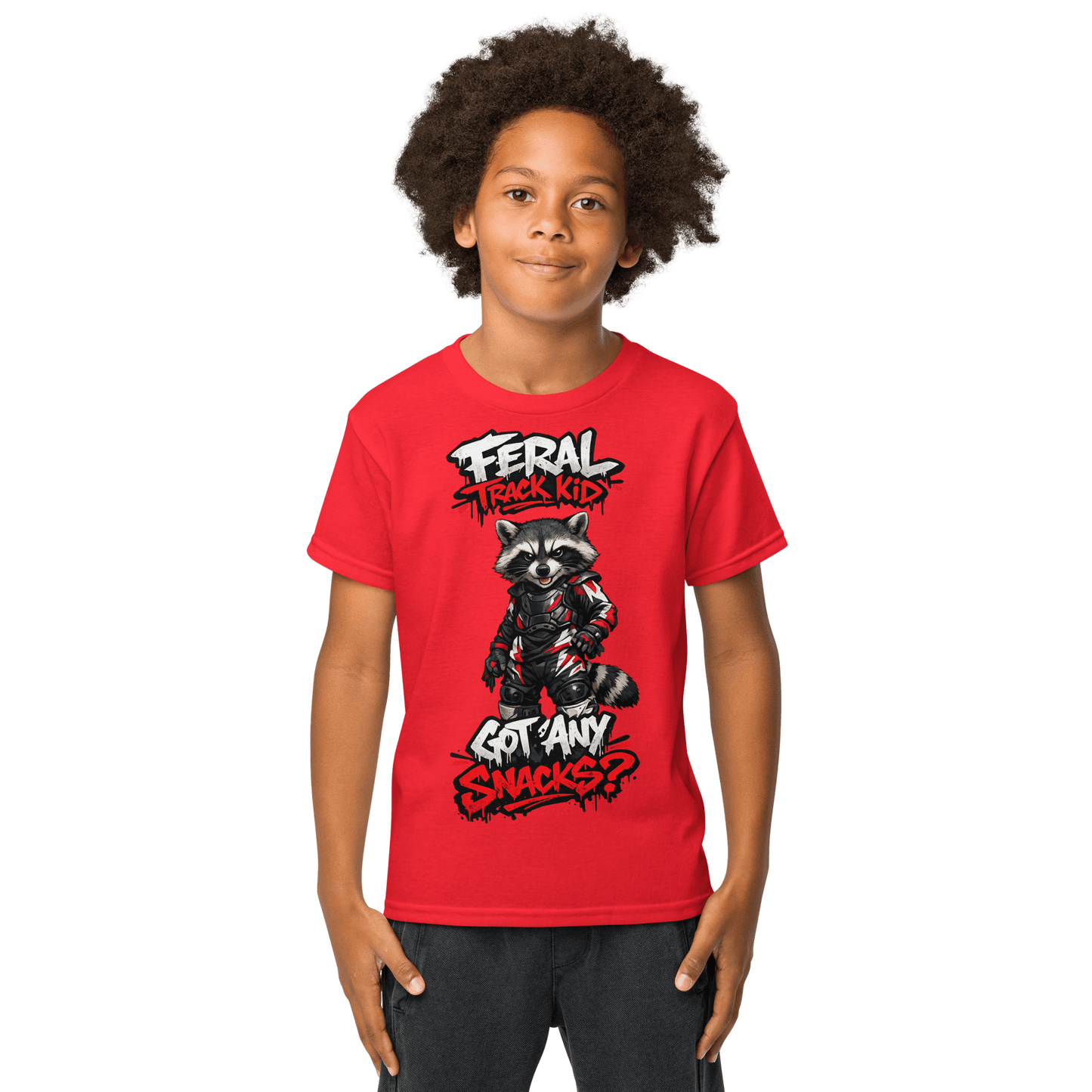 Feral Racoon Tee Red - Kirik Motorsports