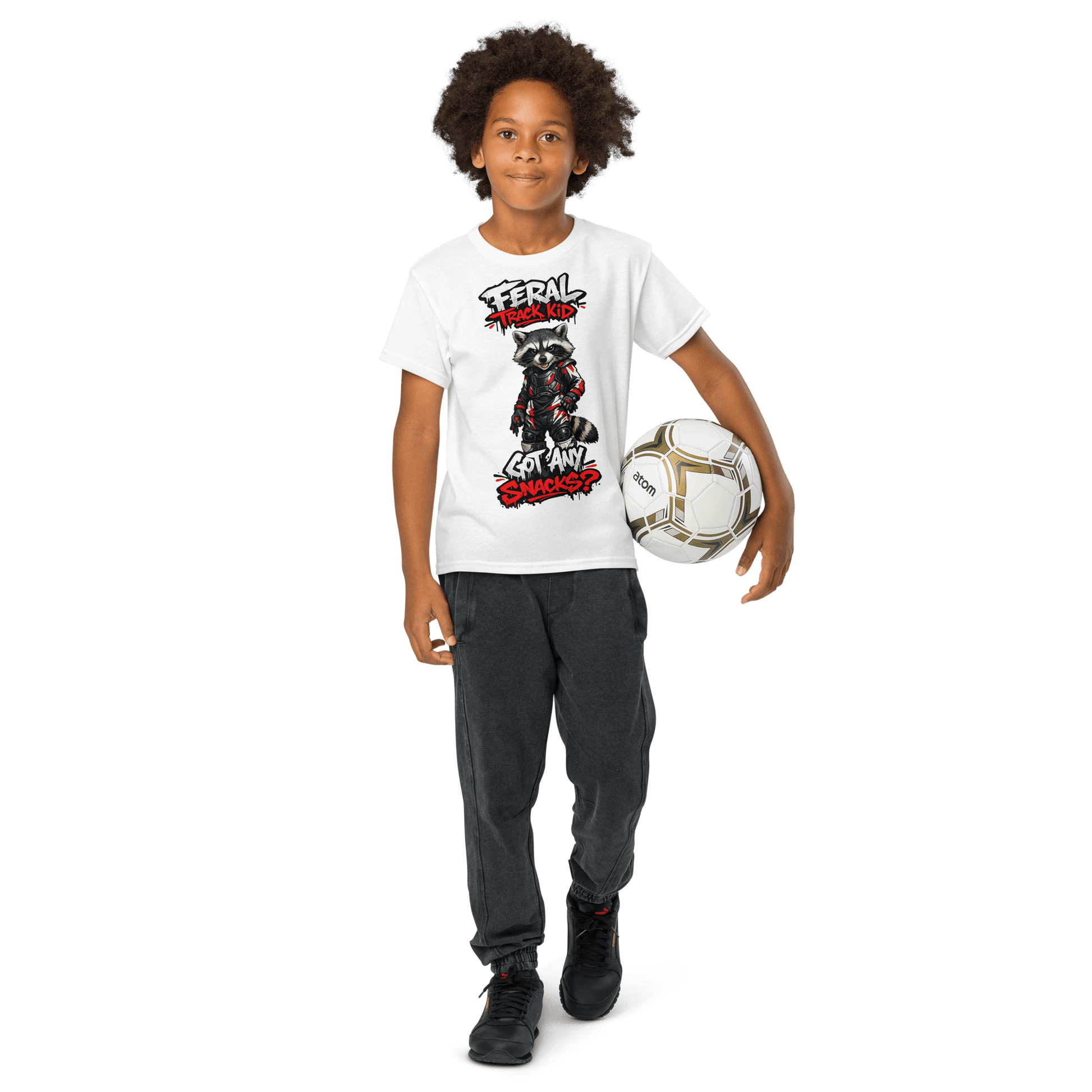 Feral Racoon Tee White - Kirik Motorsports