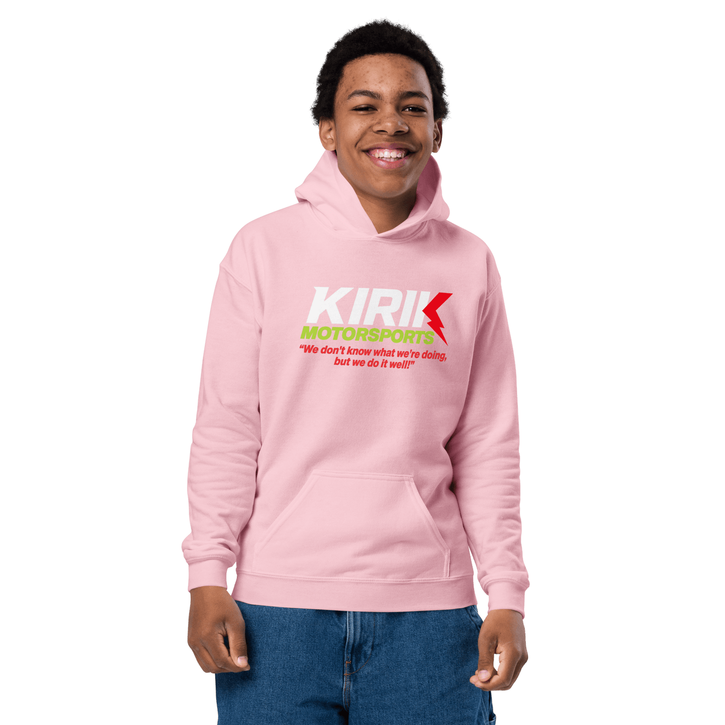 Kirik Youth hoodie Light Pink - Kirik Motorsports