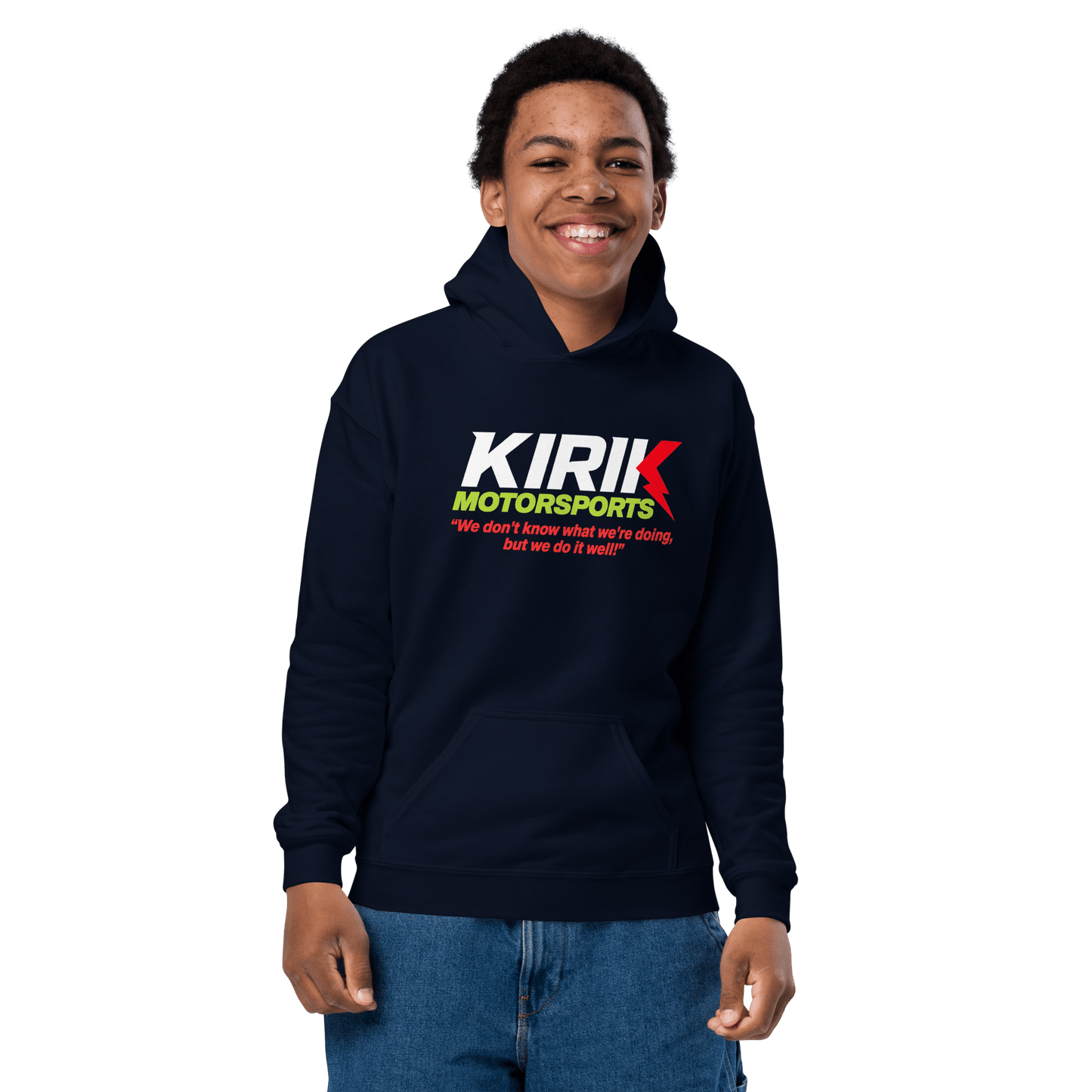 Kirik Youth hoodie Navy - Kirik Motorsports