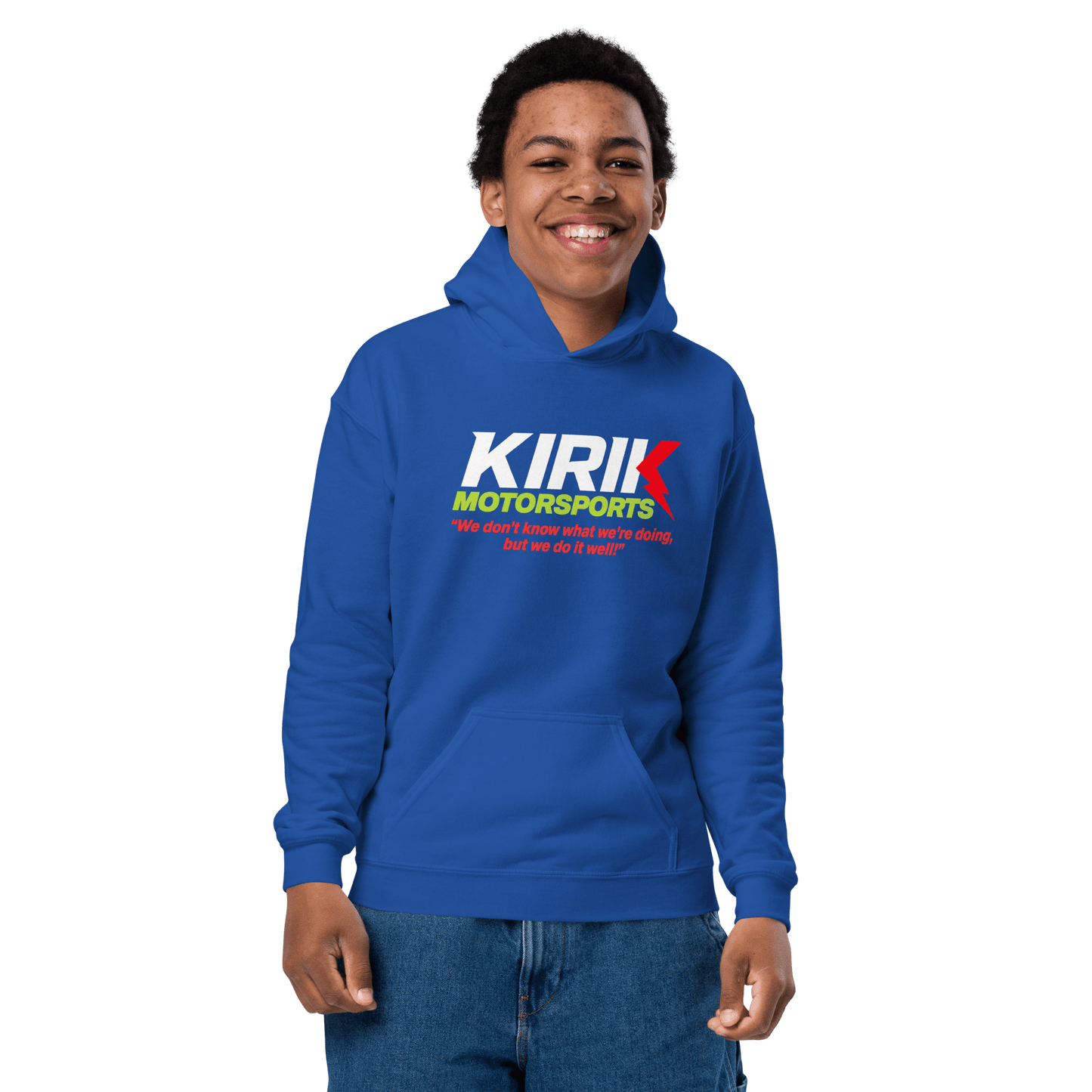 Kirik Youth hoodie Royal - Kirik Motorsports