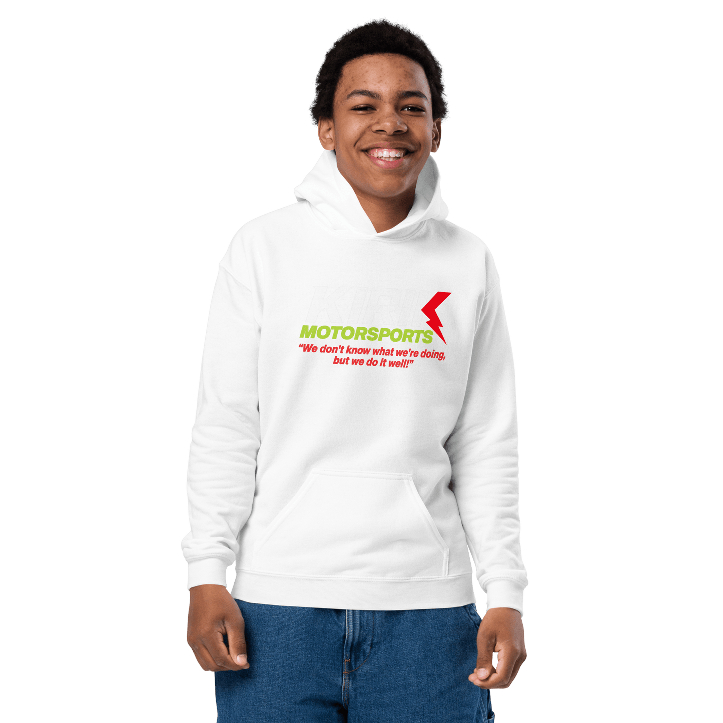 Kirik Youth hoodie White - Kirik Motorsports