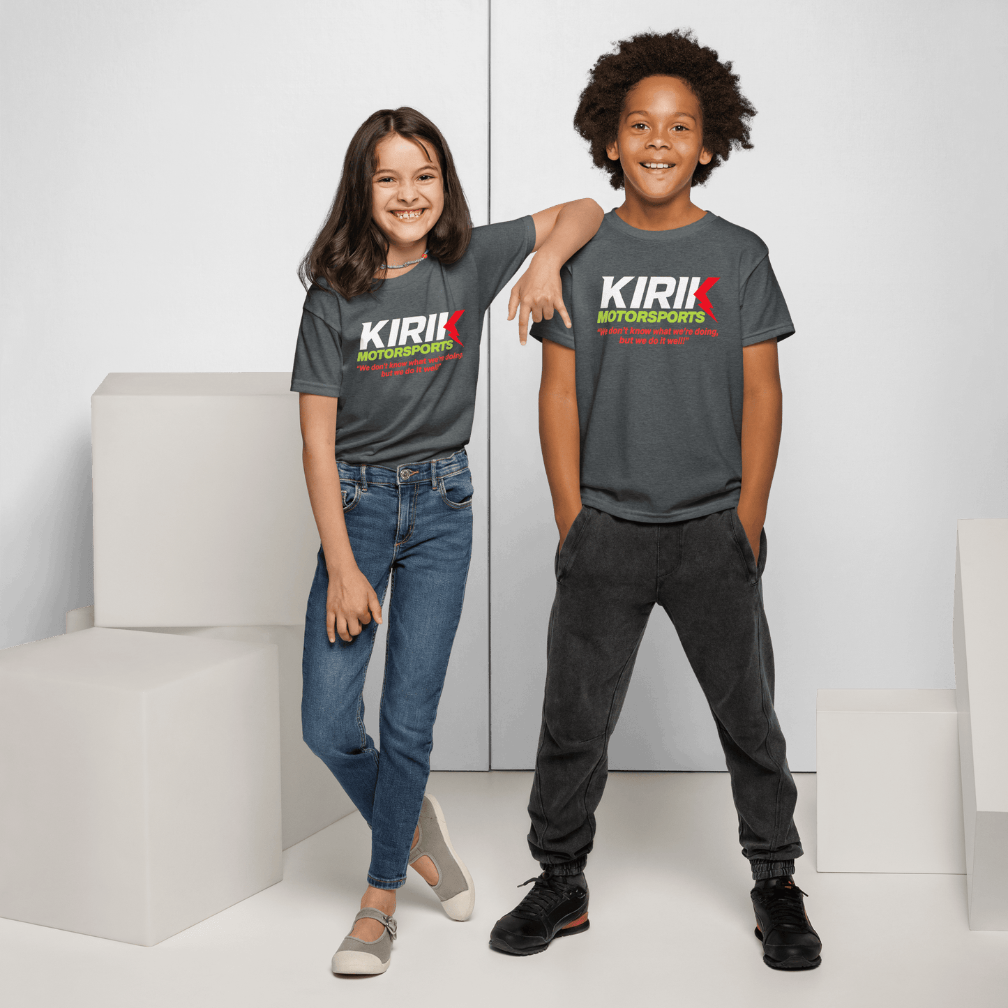 Kirik Youth t-shirt Dark Heather - Kirik Motorsports