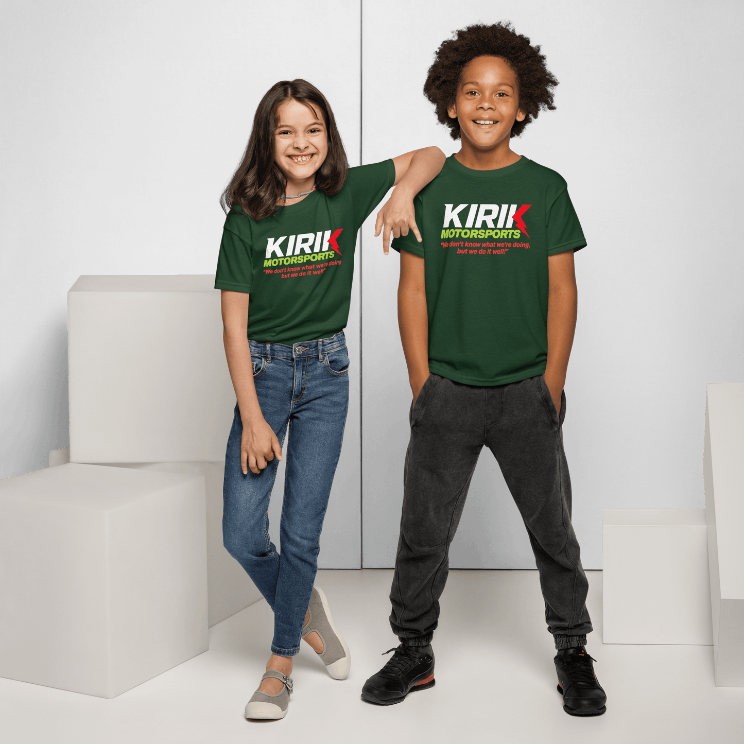 Kirik Youth t-shirt Forest Green - Kirik Motorsports