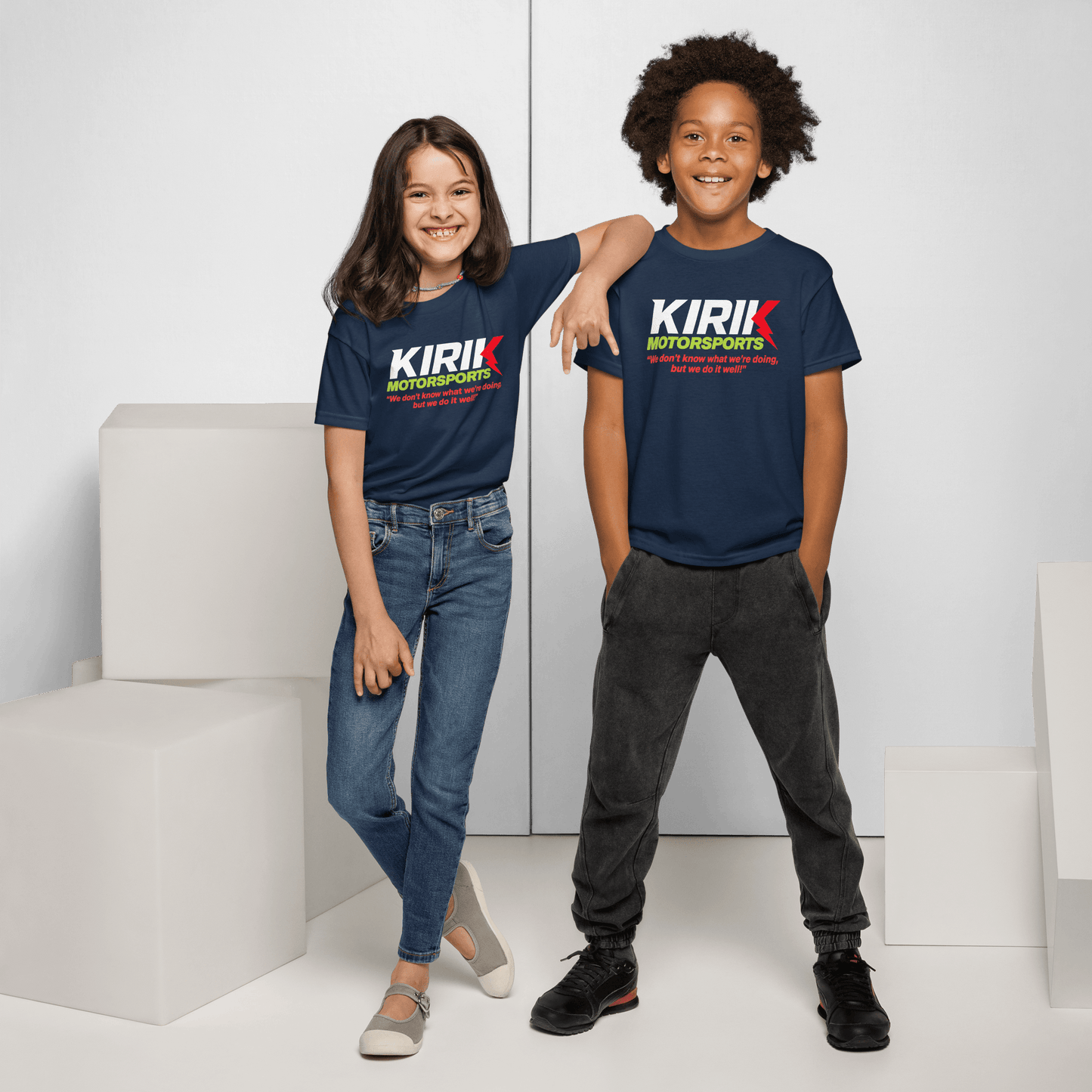 Kirik Youth t-shirt Navy - Kirik Motorsports