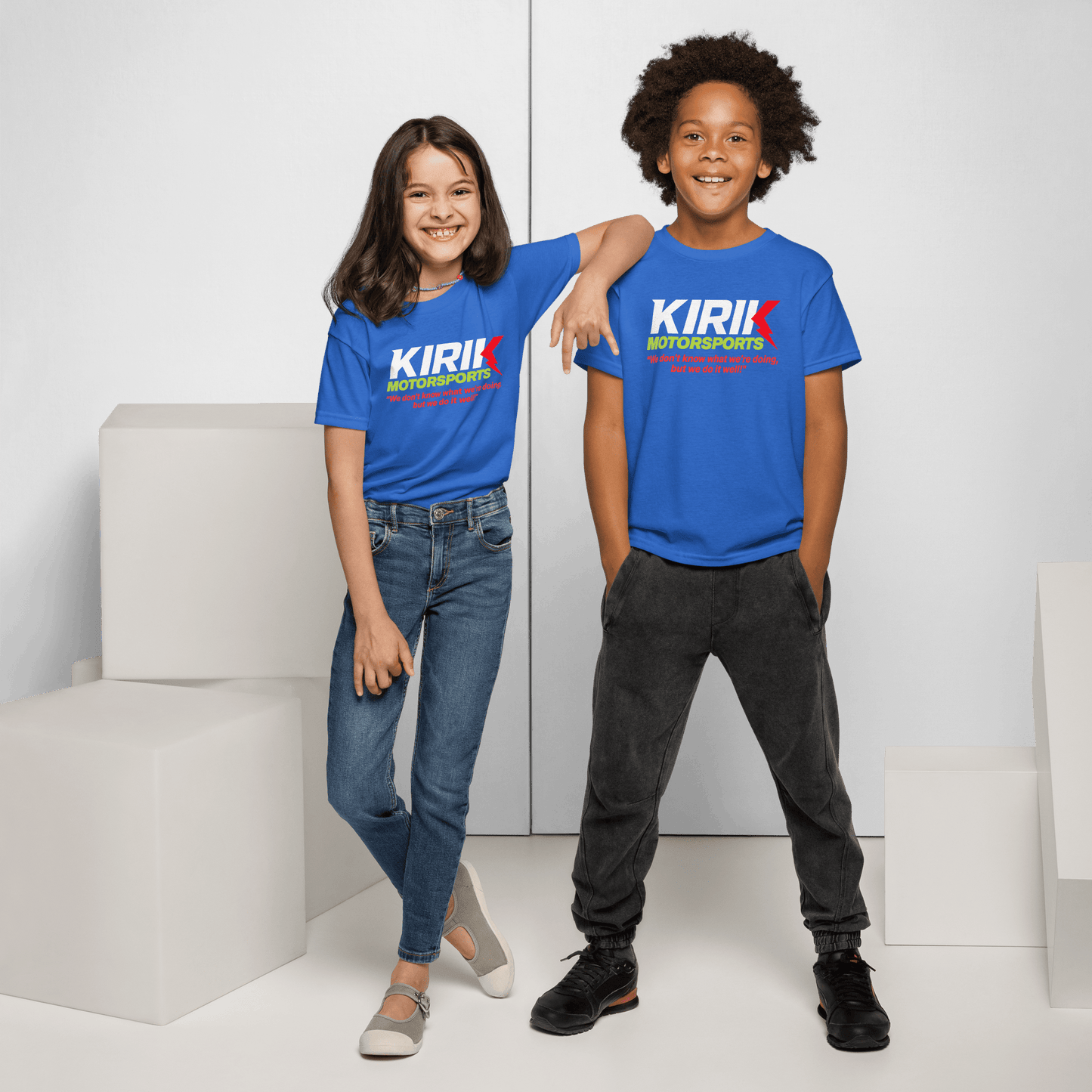 Kirik Youth t-shirt Royal - Kirik Motorsports