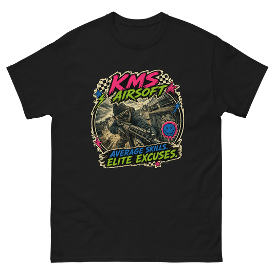 KMS Airsoft Average Skills Tee Black - Kirik Motorsports
