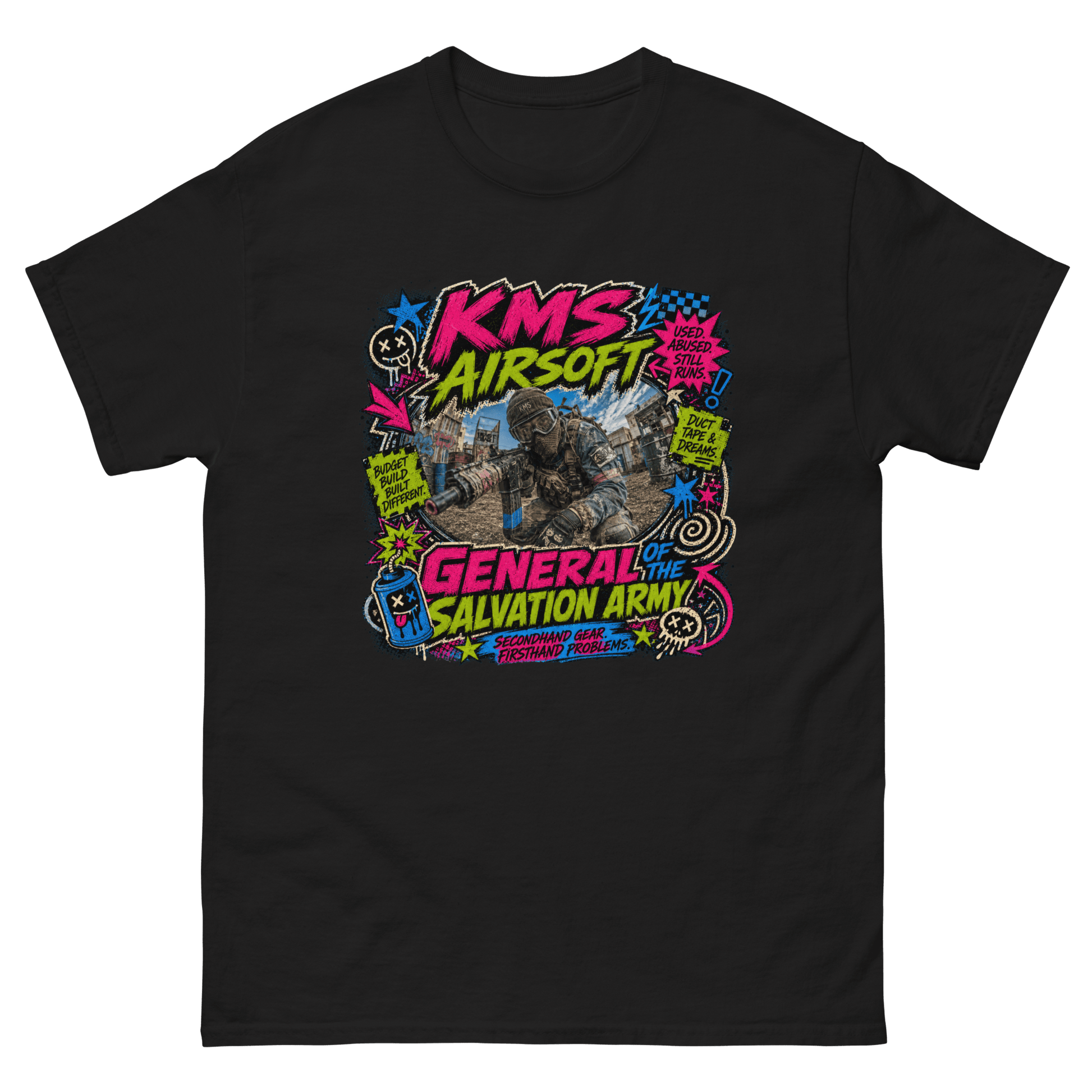 KMS Airsoft General of the Salvation Army Tee Black - Kirik Motorsports