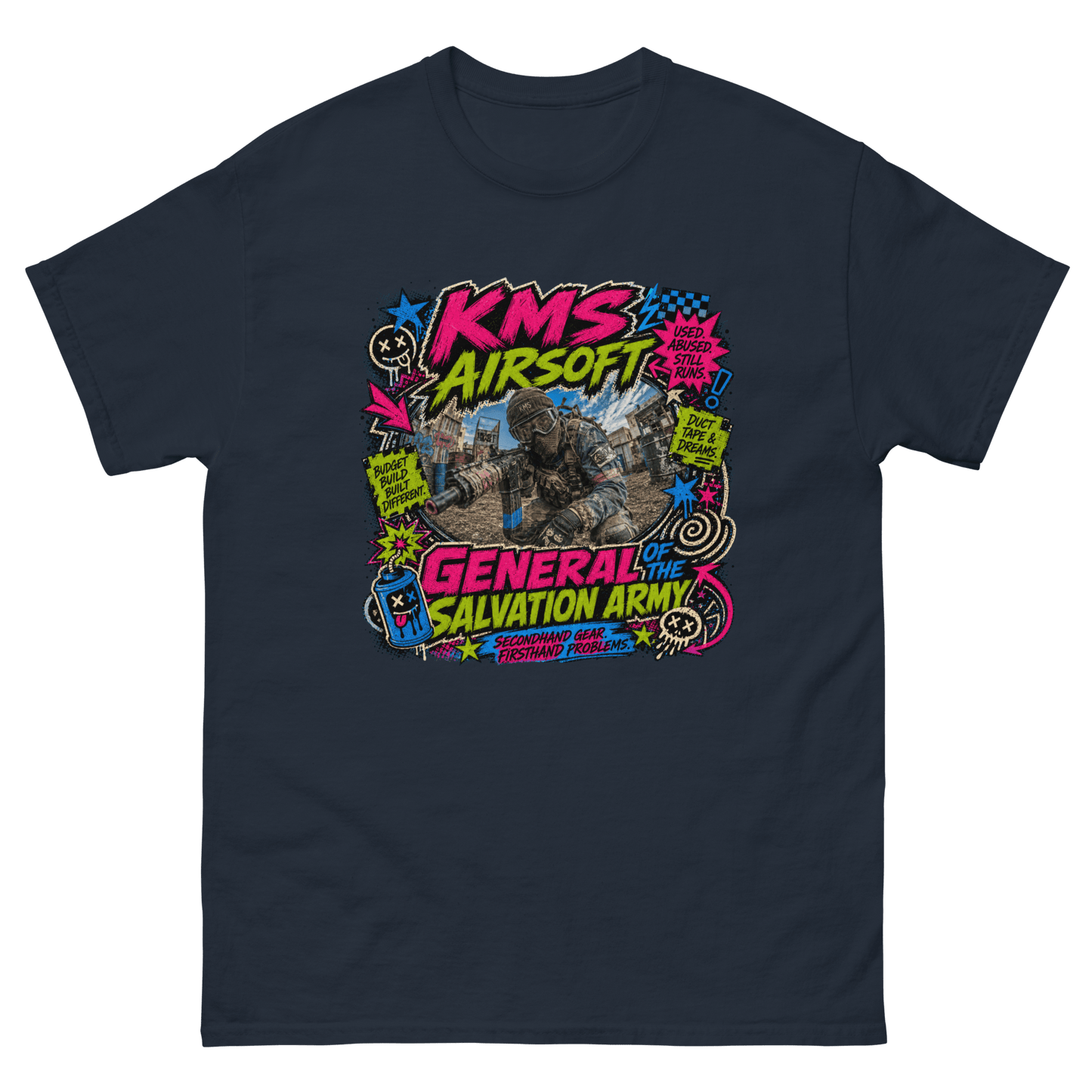 KMS Airsoft General of the Salvation Army Tee Navy - Kirik Motorsports