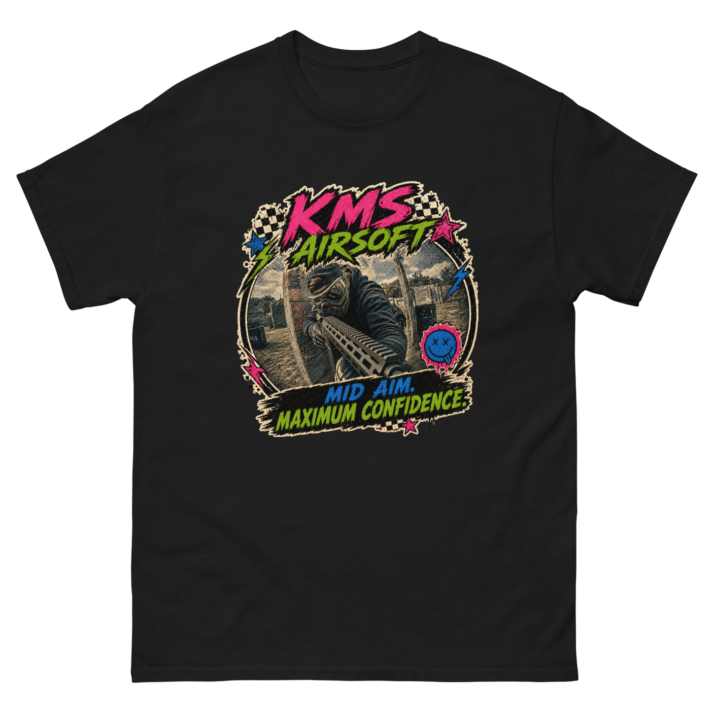 KMS Airsoft Maximum Confidence Tee Black - Kirik Motorsports