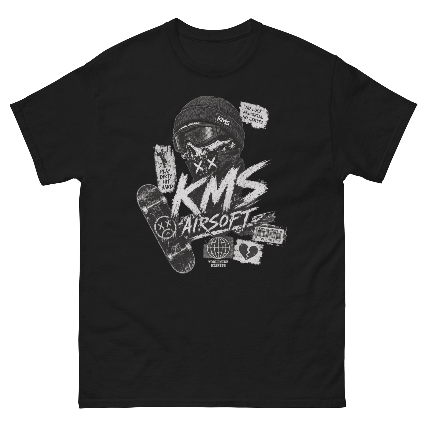 KMS Airsoft Worldwide Misfits Tee Black - Kirik Motorsports