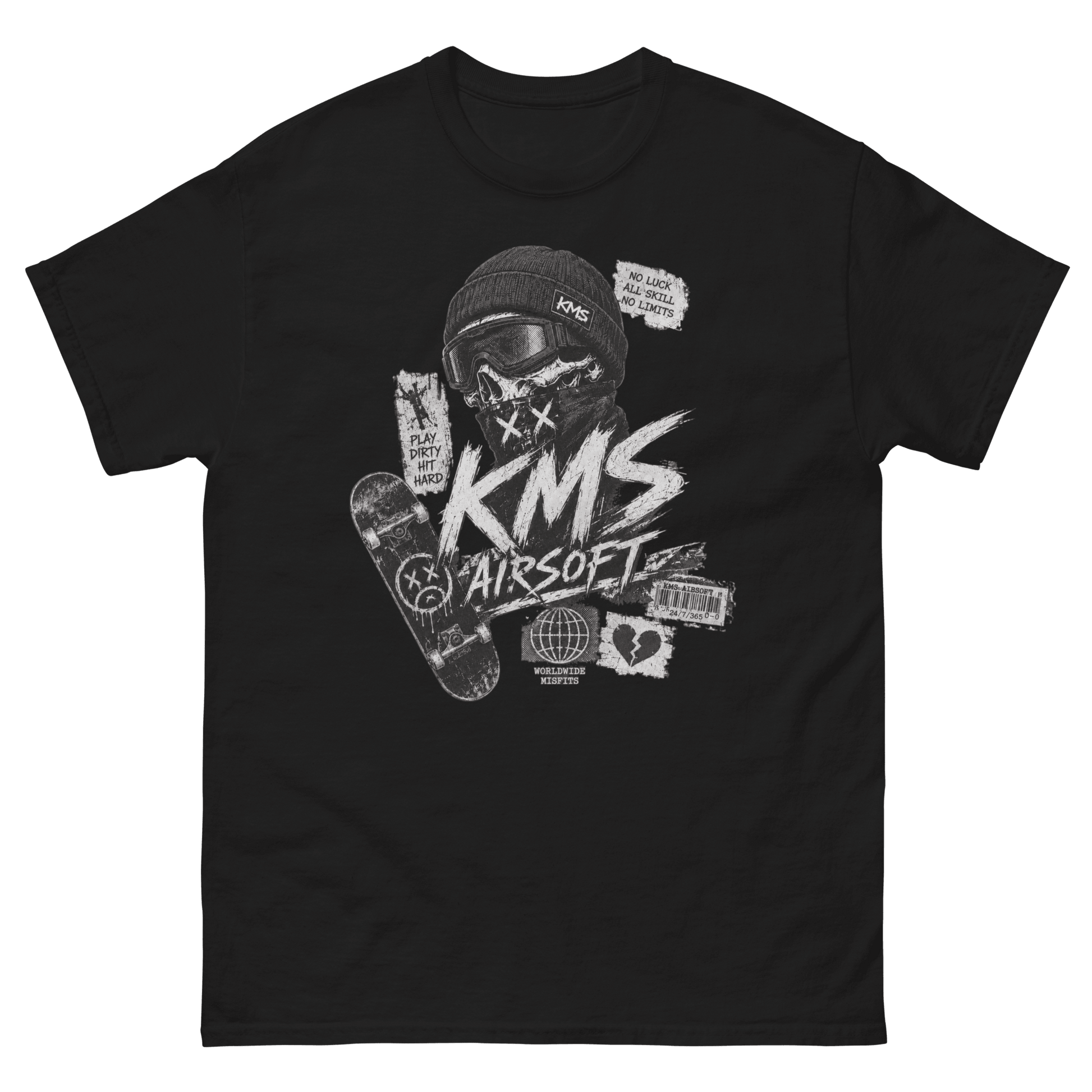 KMS Airsoft Worldwide Misfits Tee Black - Kirik Motorsports
