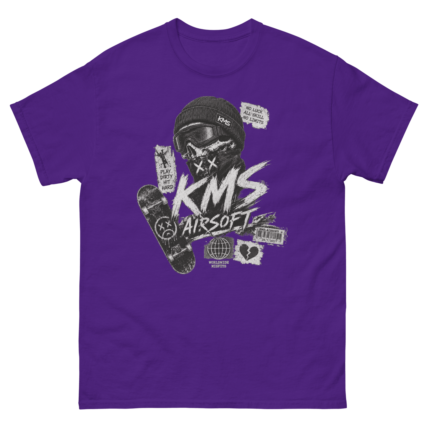 KMS Airsoft Worldwide Misfits Tee Purple - Kirik Motorsports