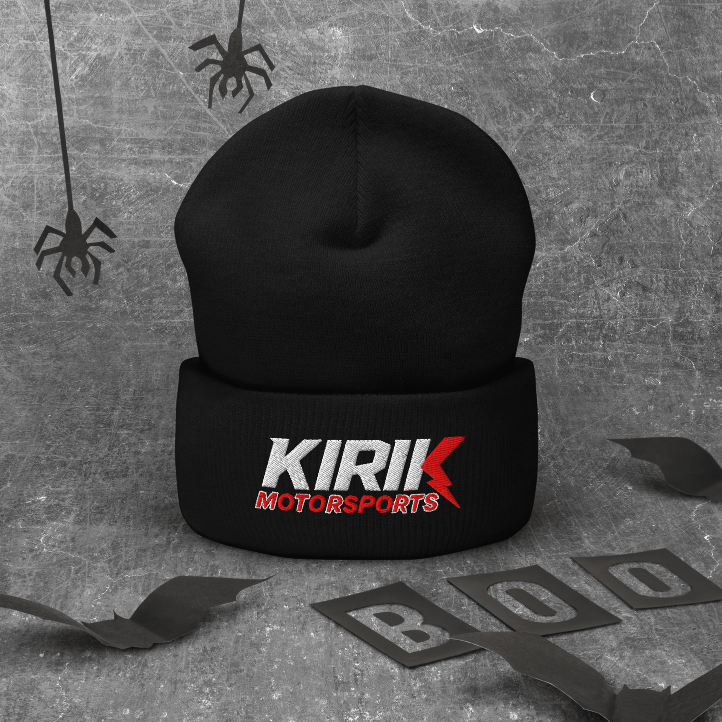 KMS Cuffed Beanie Black - Kirik Motorsports