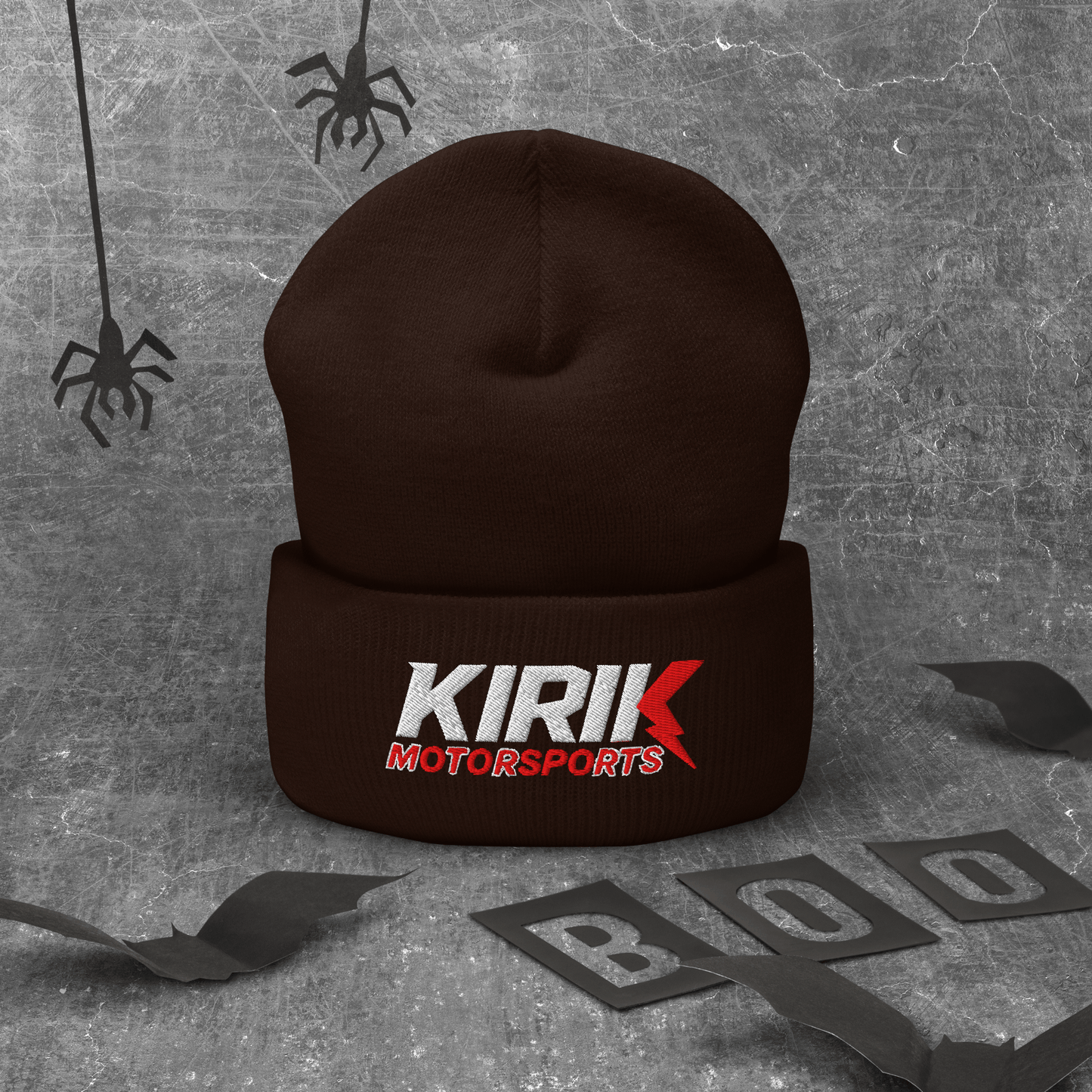 KMS Cuffed Beanie Brown - Kirik Motorsports