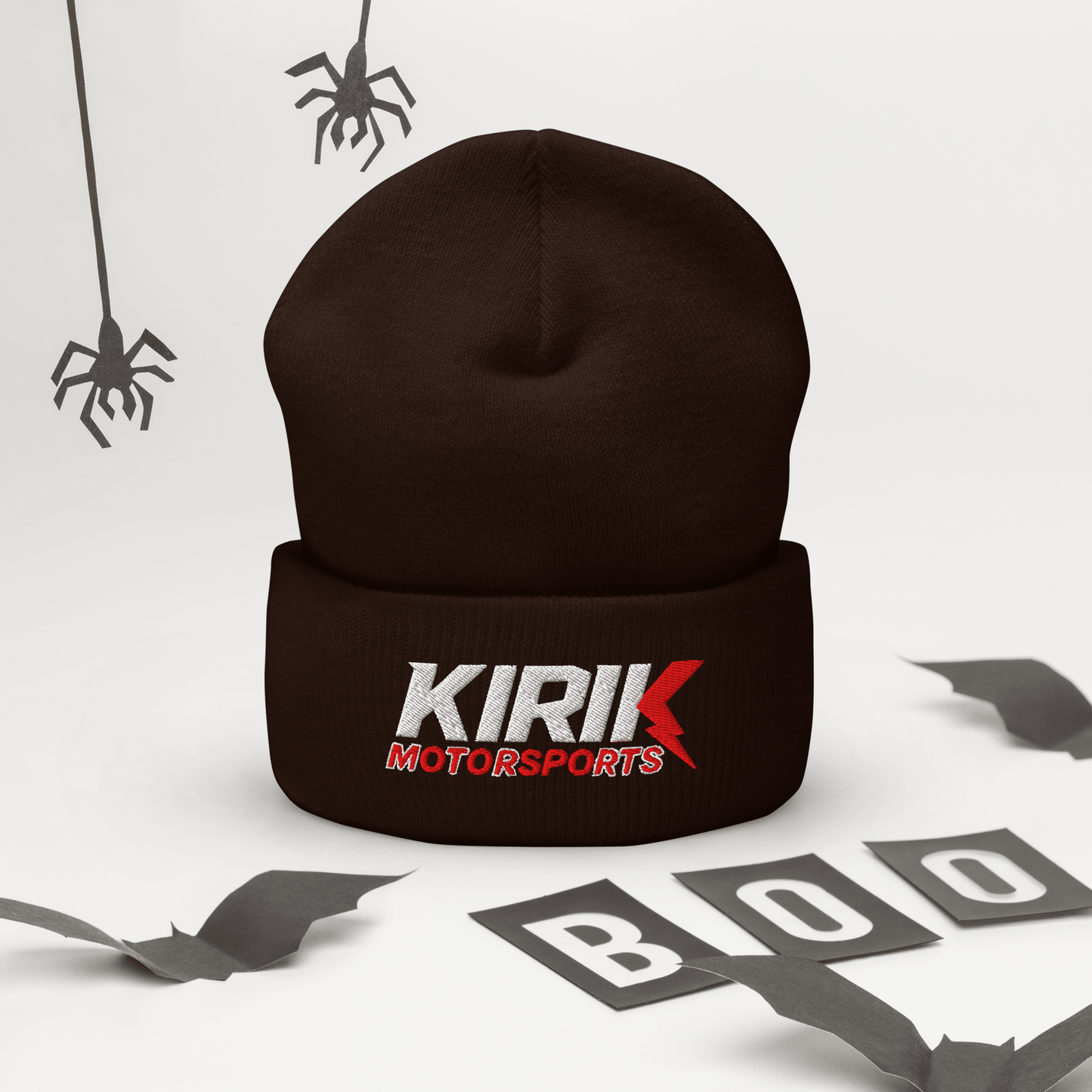 KMS Cuffed Beanie Brown - Kirik Motorsports