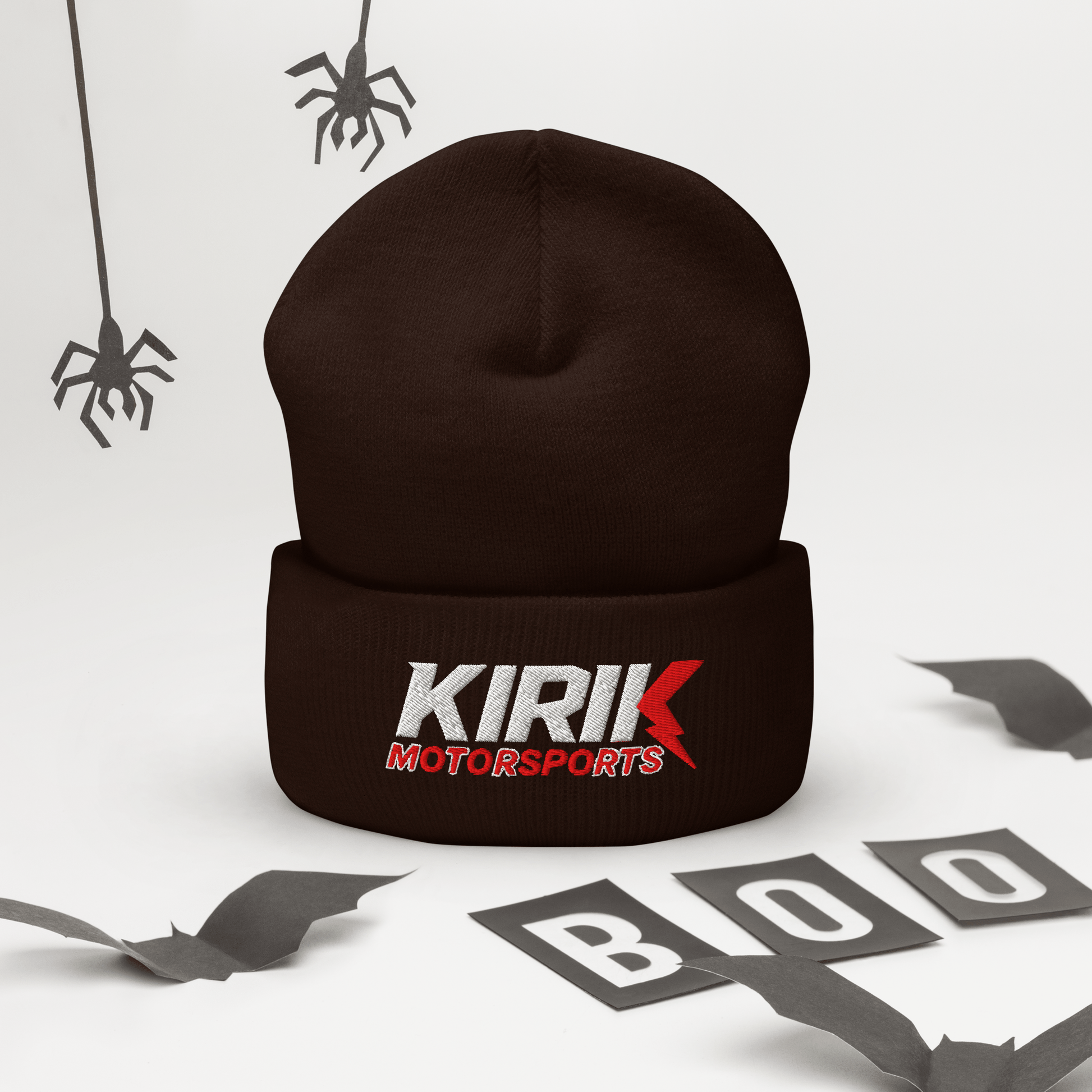 KMS Cuffed Beanie Brown - Kirik Motorsports