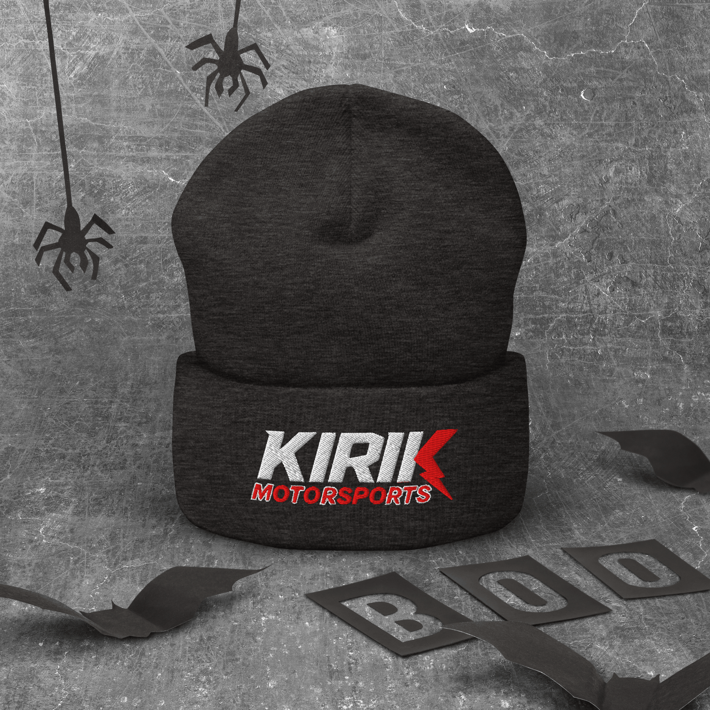 KMS Cuffed Beanie Dark Grey - Kirik Motorsports