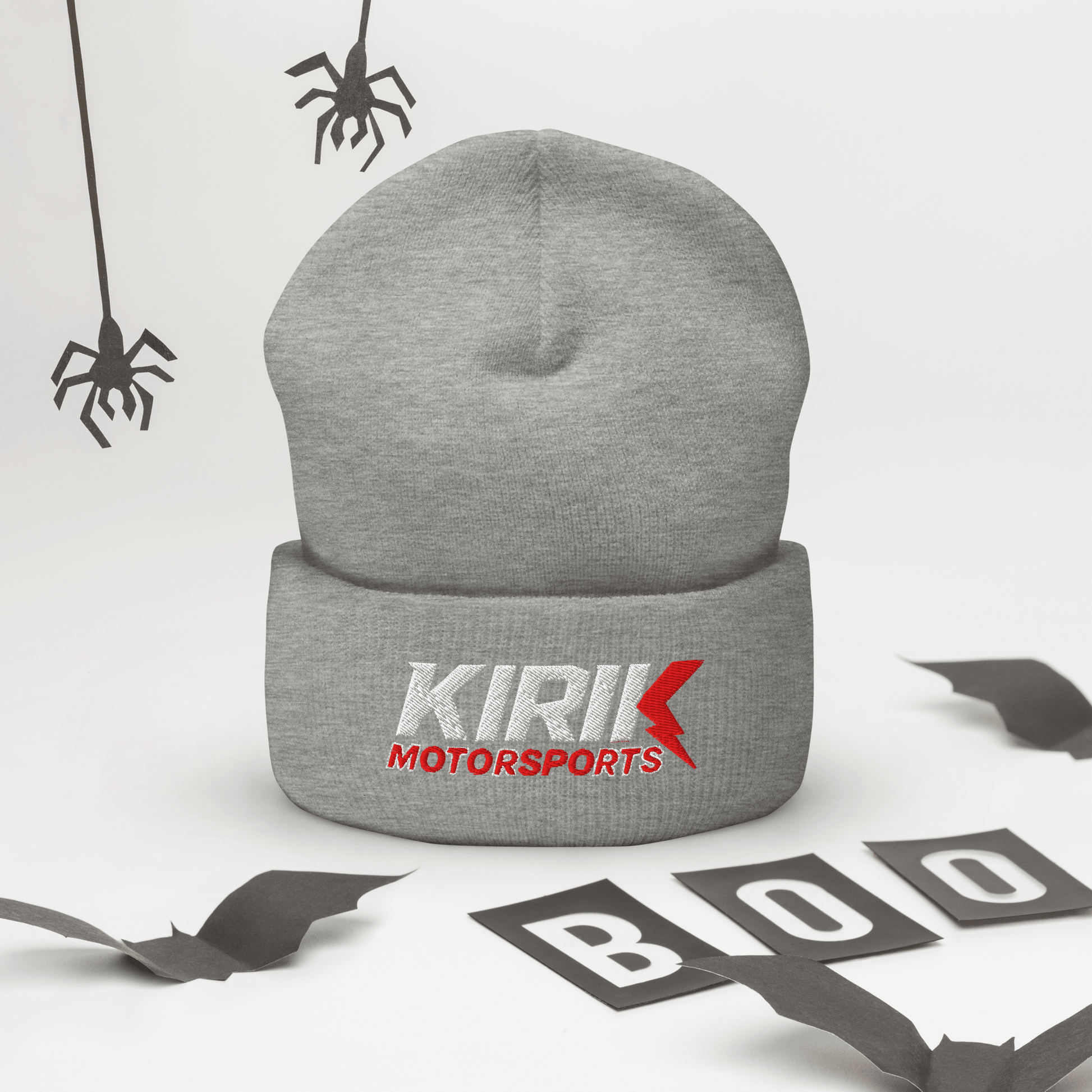 KMS Cuffed Beanie Heather Grey - Kirik Motorsports