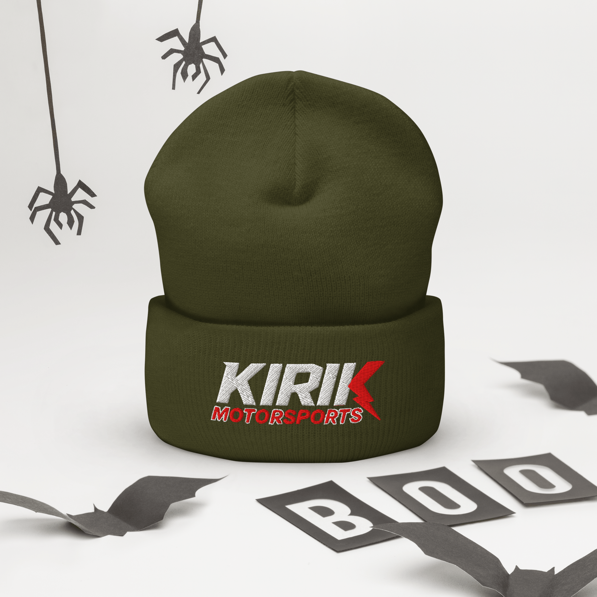 KMS Cuffed Beanie Olive - Kirik Motorsports