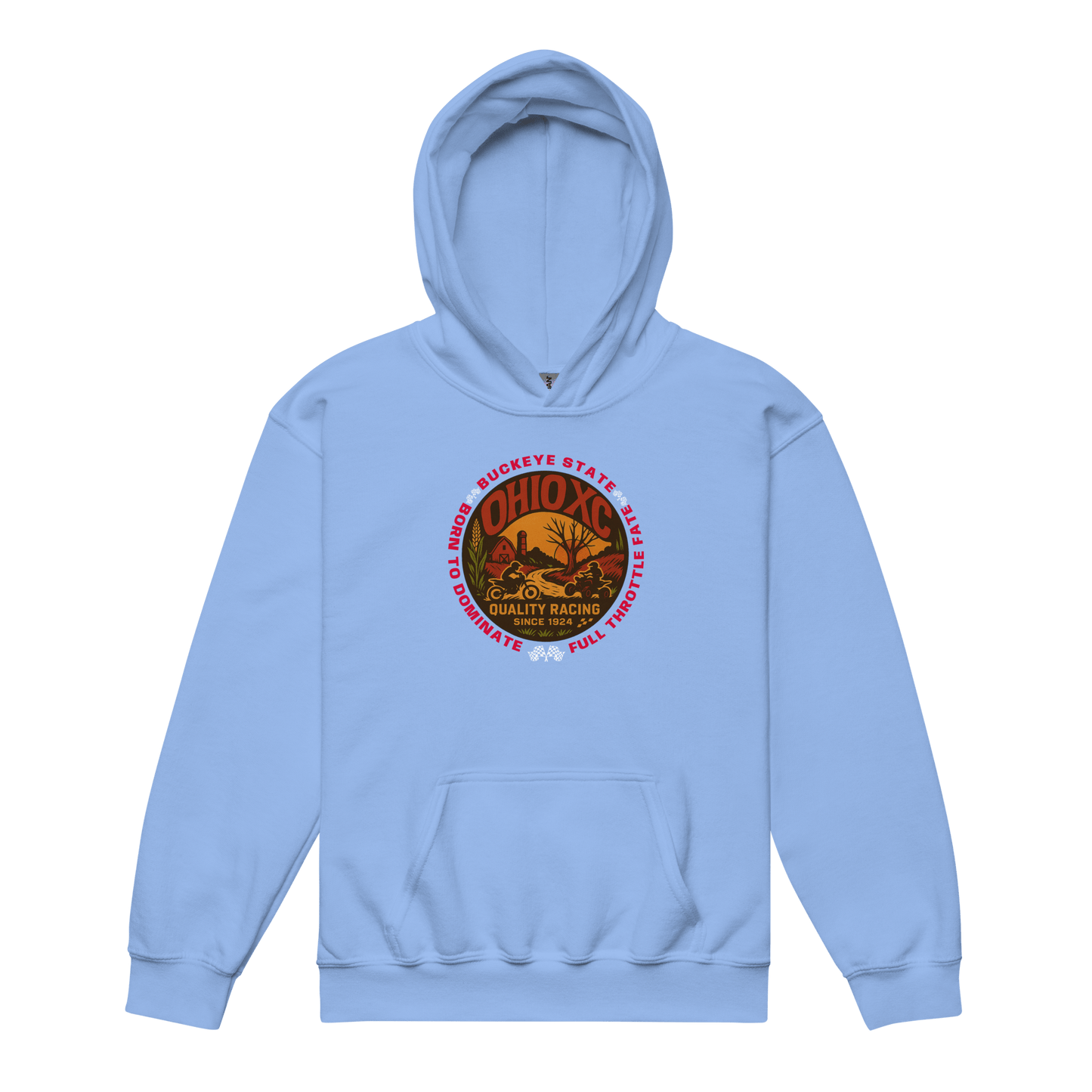 OH XC Hoodie Carolina Blue - Kirik Motorsports