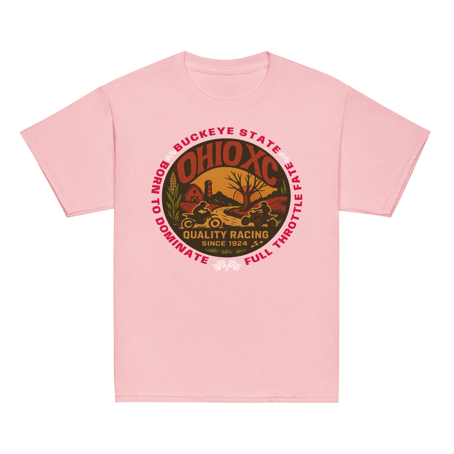 OH XC tee Light Pink - Kirik Motorsports