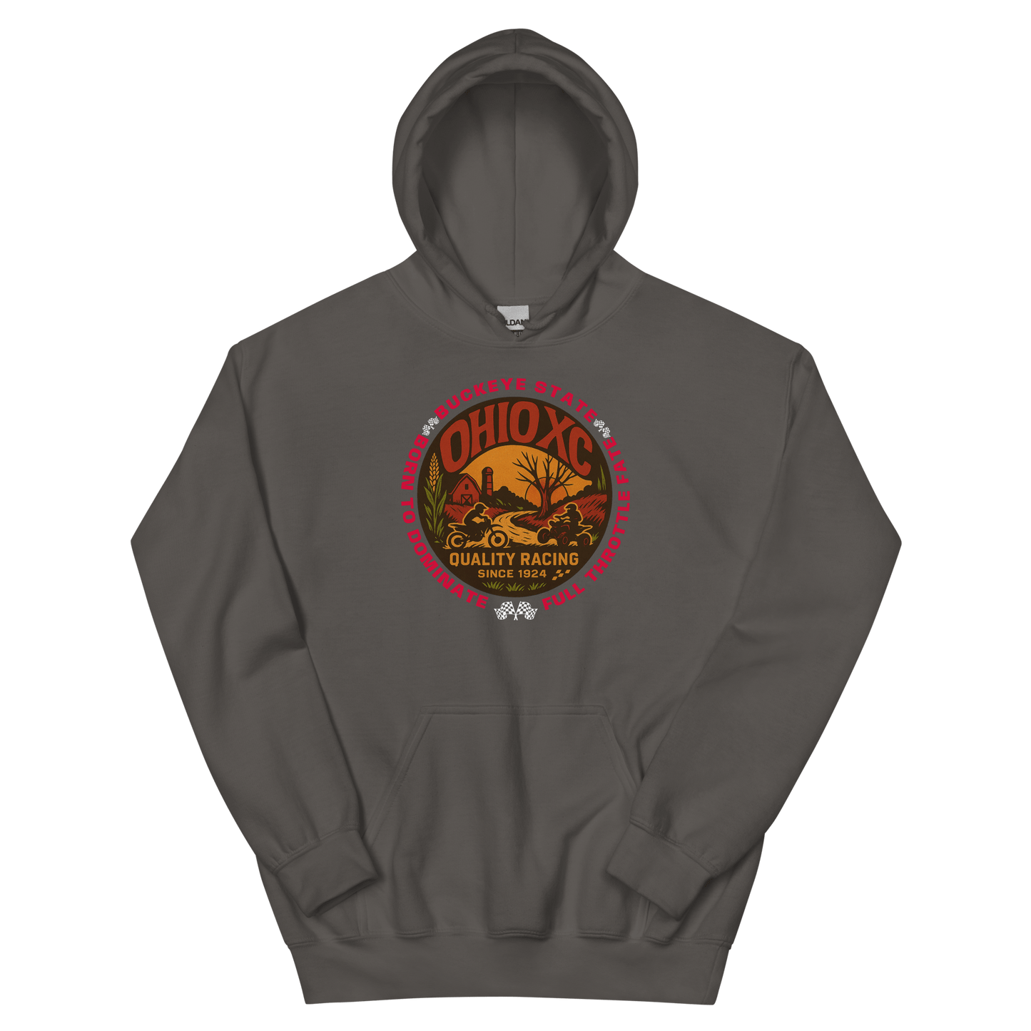 Ohio XC Hoodie Charcoal - Kirik Motorsports