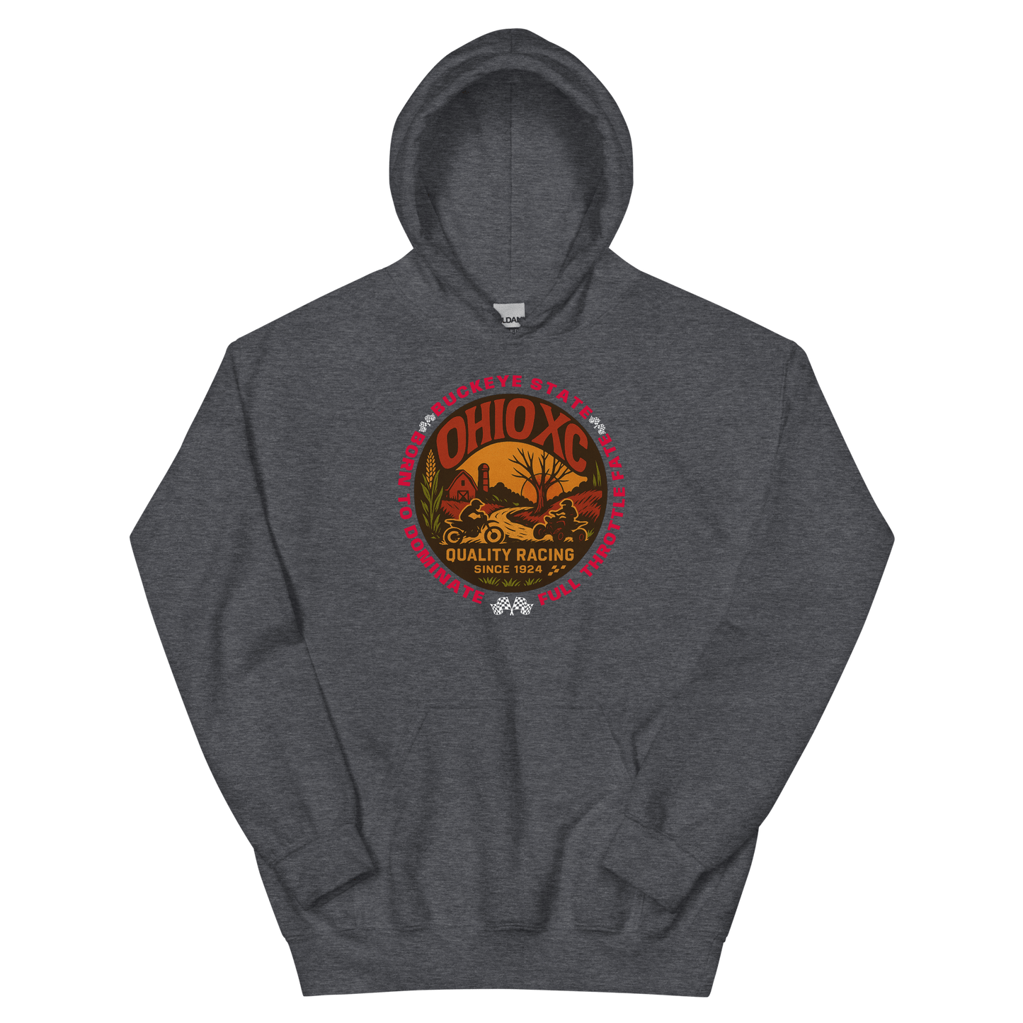 Ohio XC Hoodie Dark Heather - Kirik Motorsports