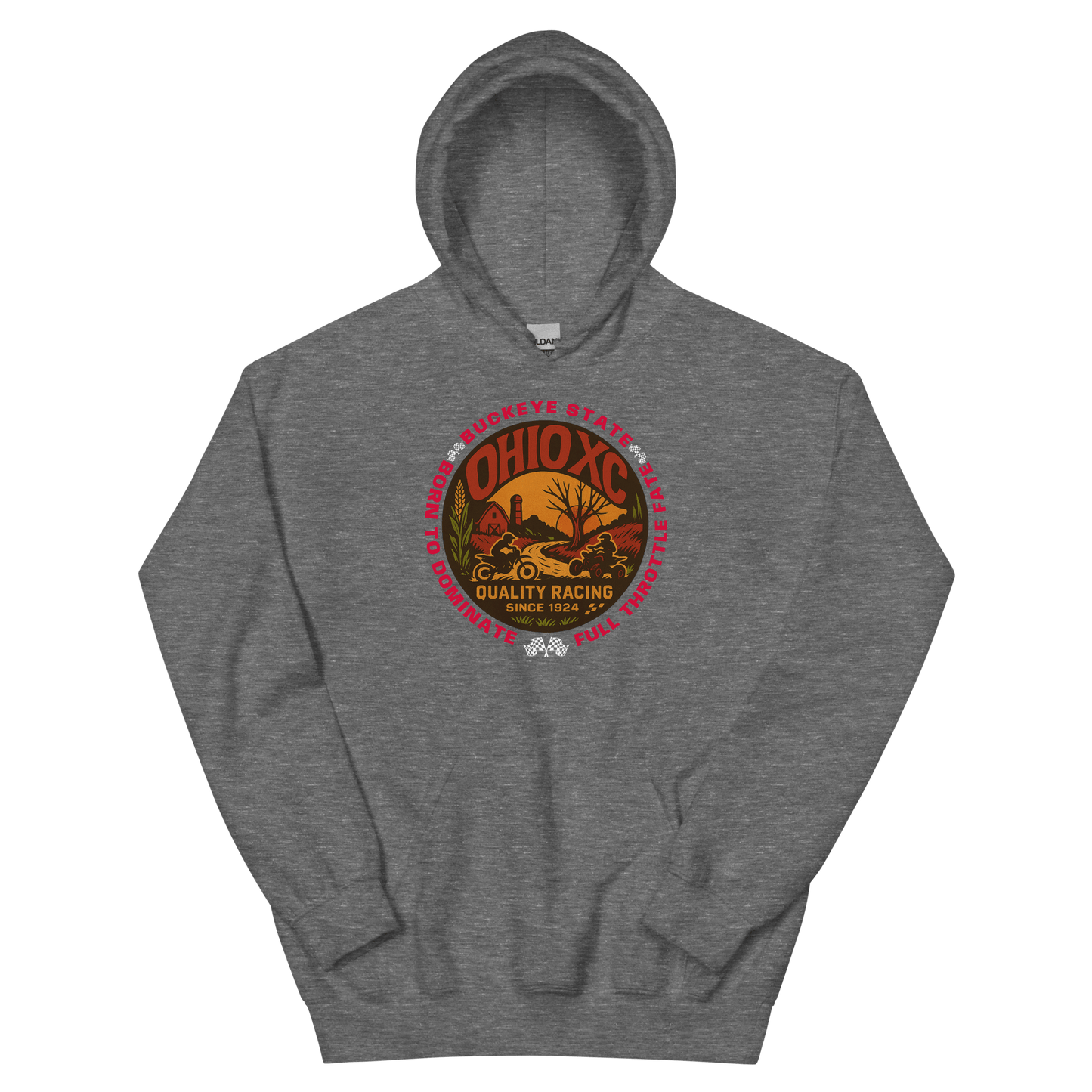 Ohio XC Hoodie Graphite Heather - Kirik Motorsports