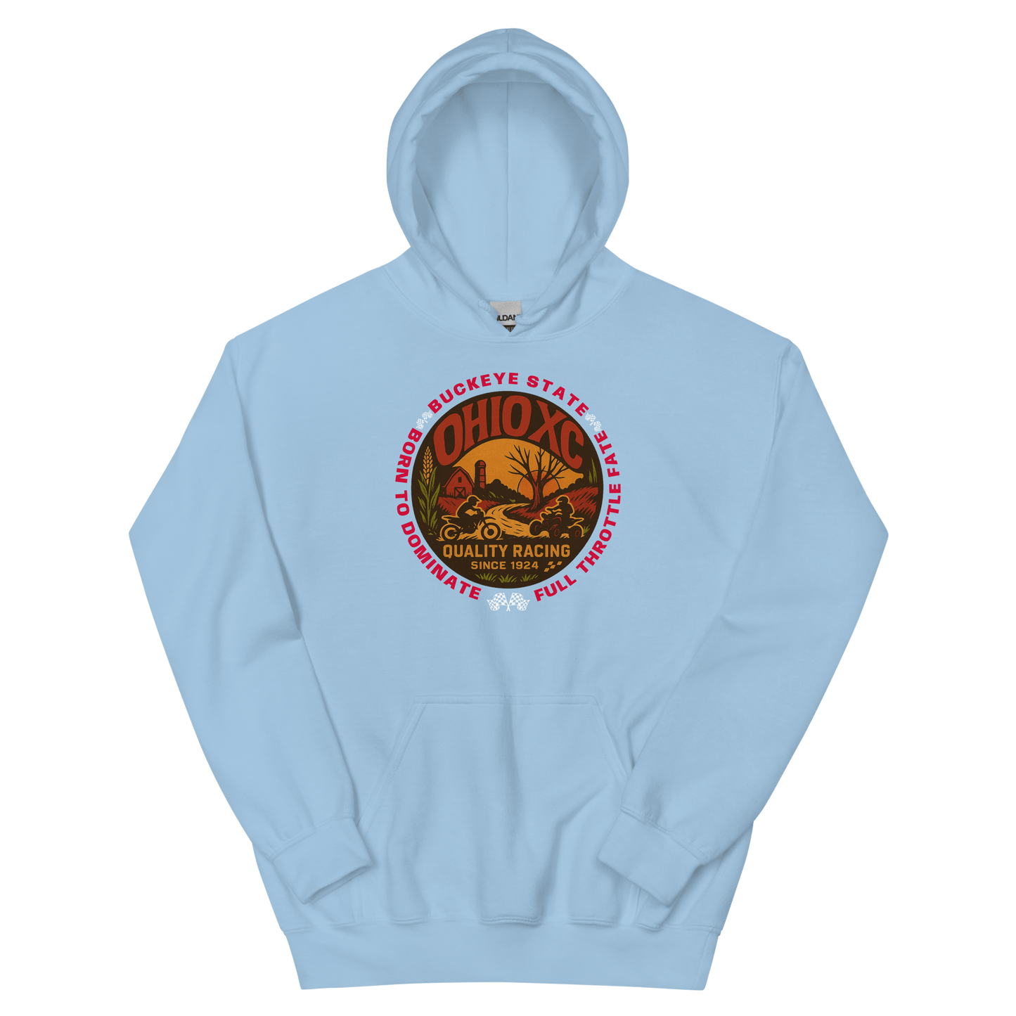 Ohio XC Hoodie Light Blue - Kirik Motorsports