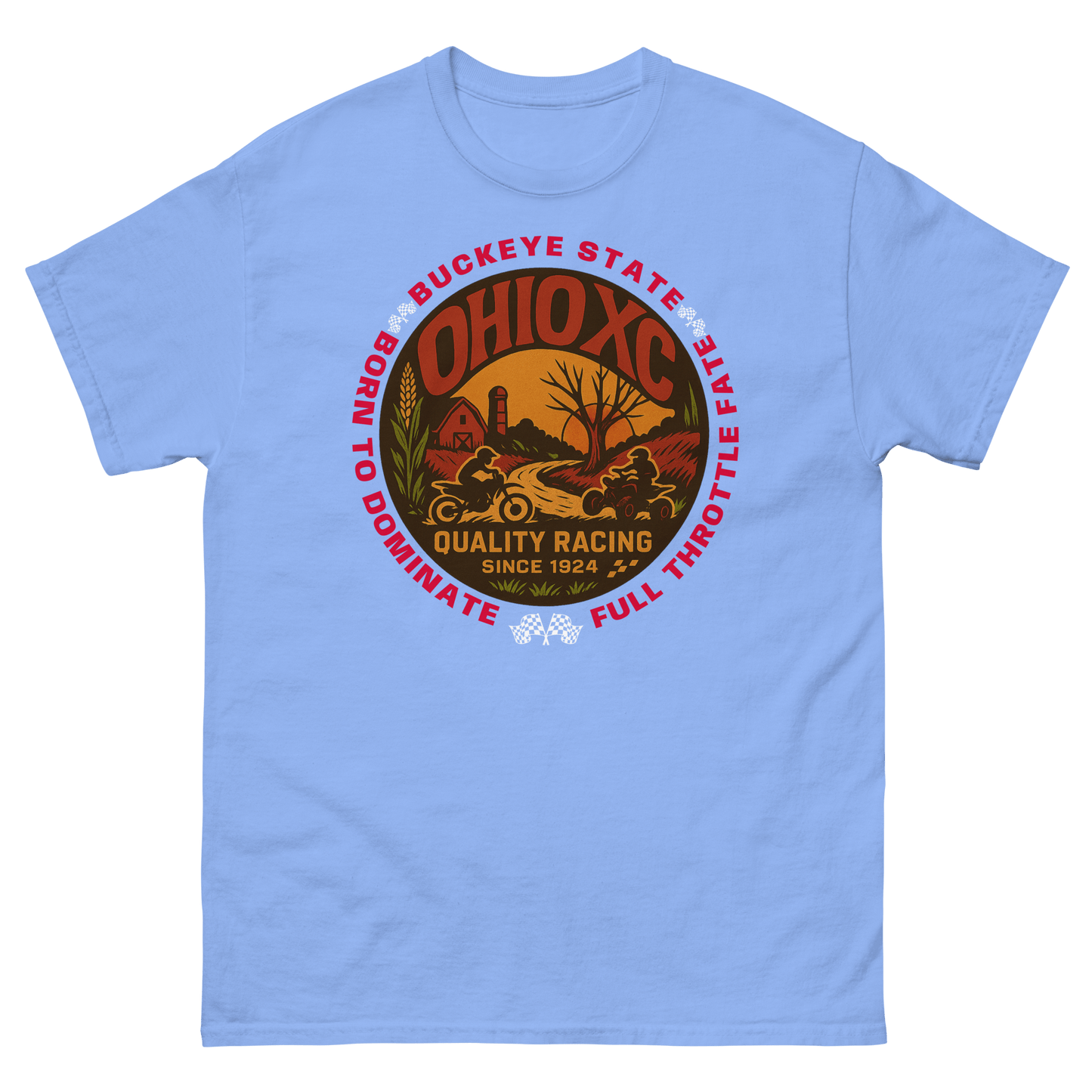 Ohio XC tee Carolina Blue - Kirik Motorsports
