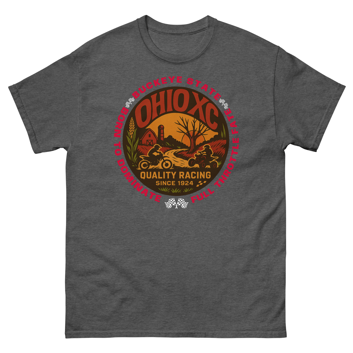 Ohio XC tee Dark Heather - Kirik Motorsports