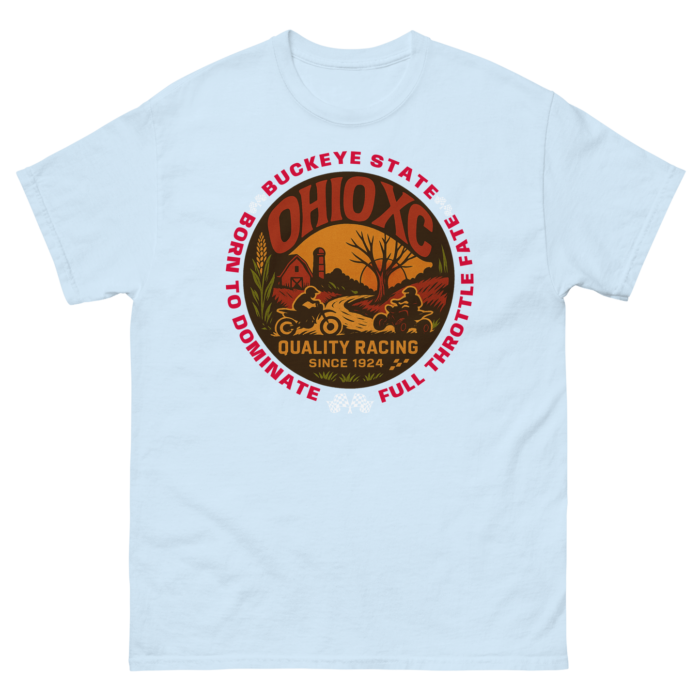 Ohio XC tee Light Blue - Kirik Motorsports