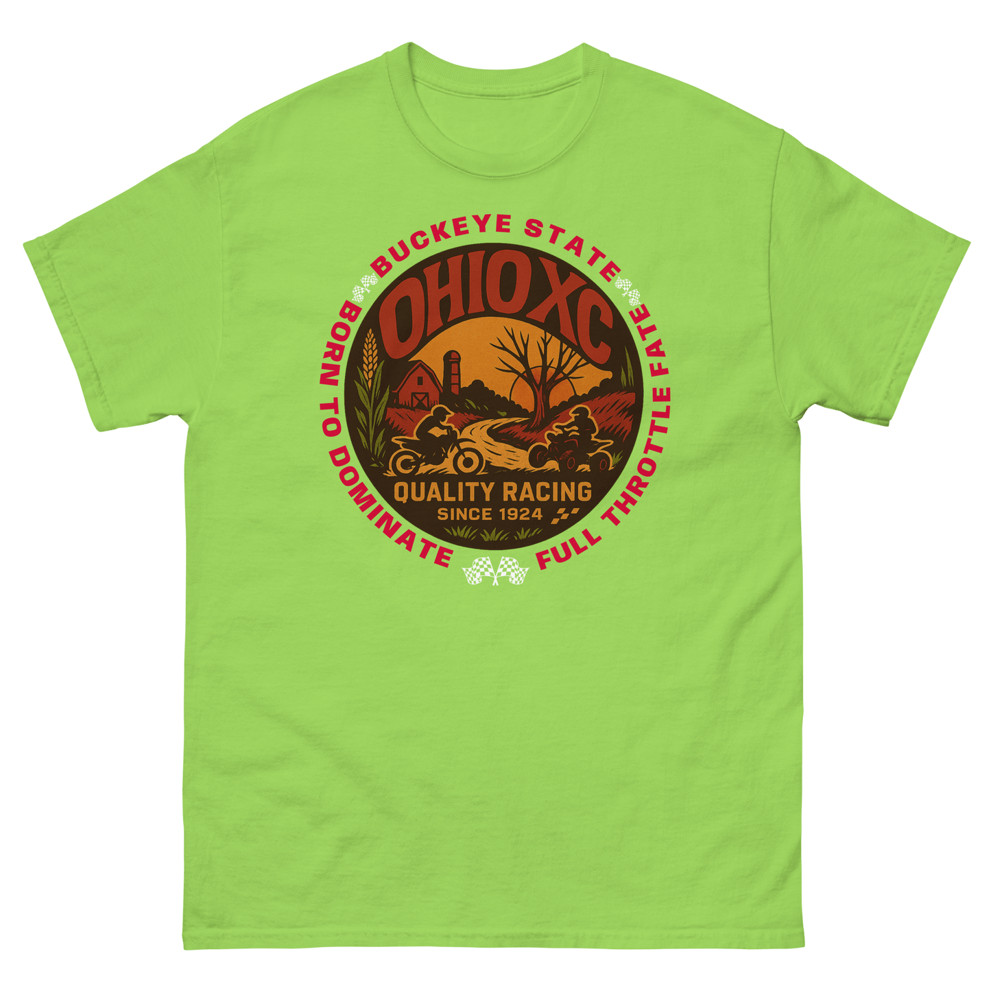 Ohio XC tee Lime - Kirik Motorsports