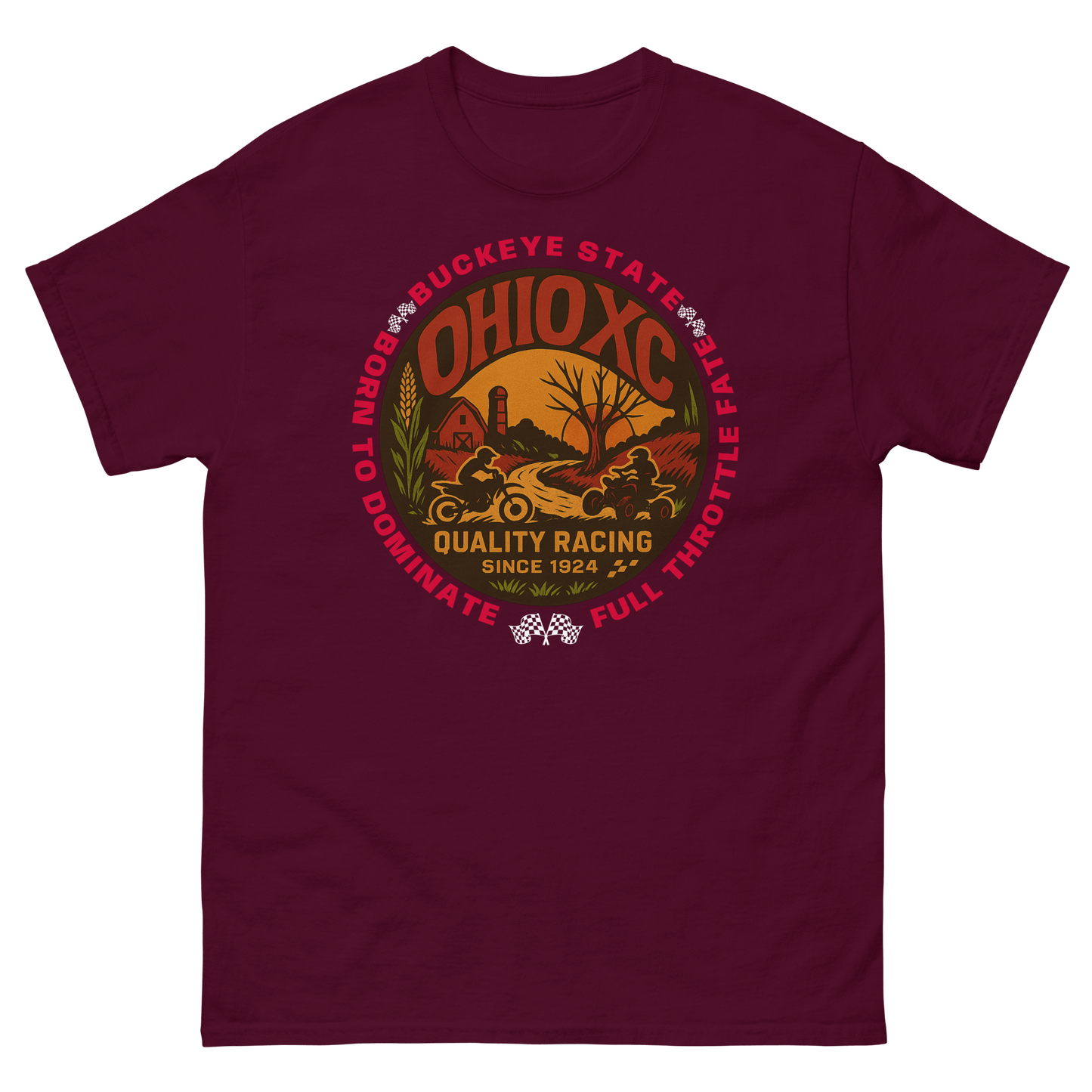 Ohio XC tee Maroon - Kirik Motorsports
