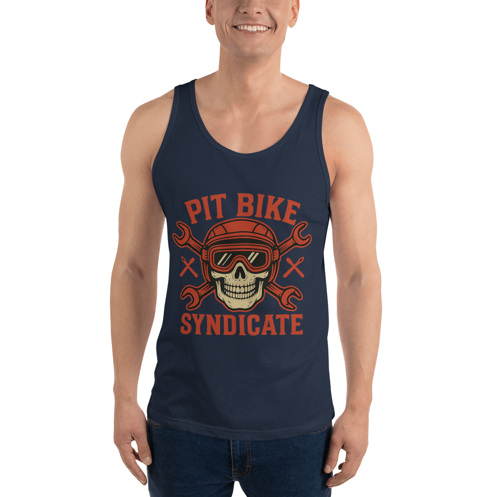 Pit Bike Syndicate Tank Navy - Kirik Motorsports