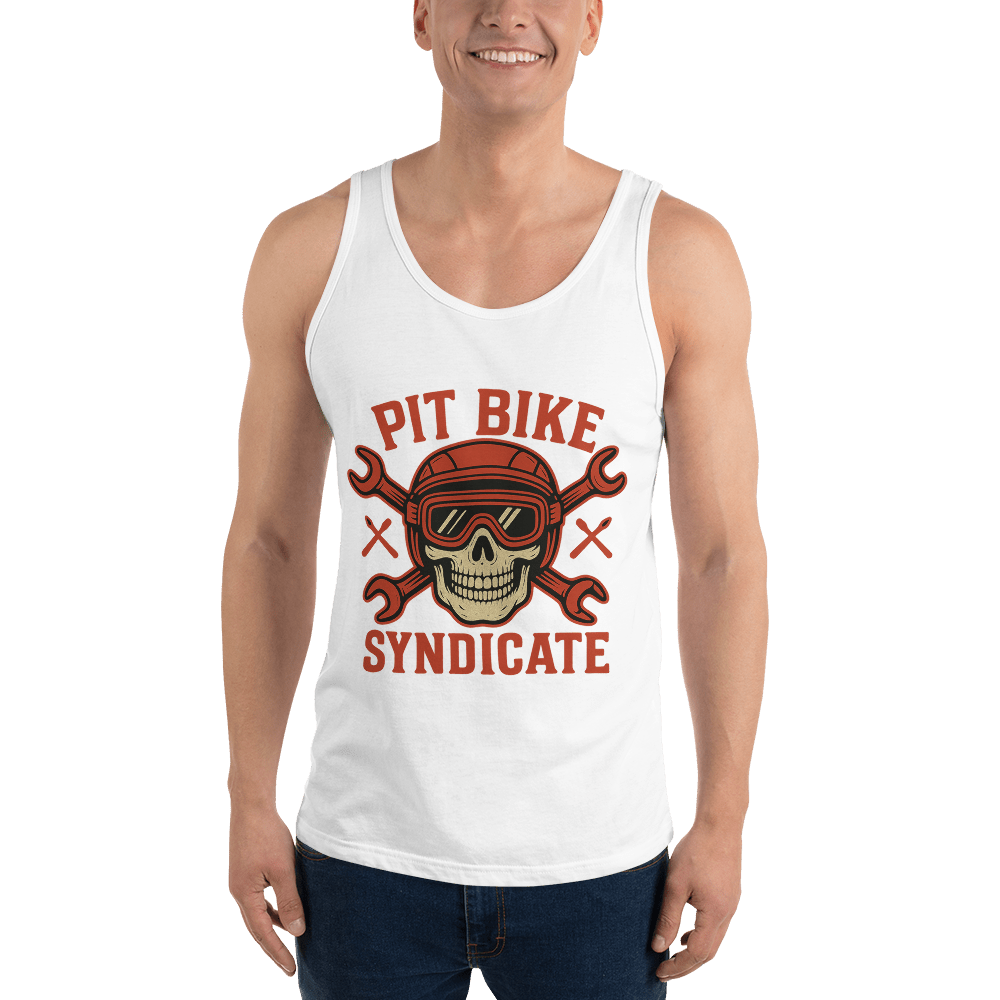 Pit Bike Syndicate Tank White - Kirik Motorsports